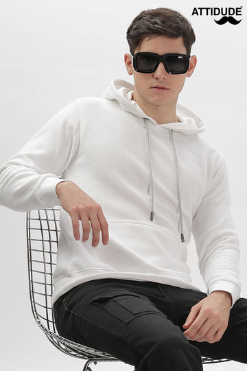 Classic White Pullover Hoodie