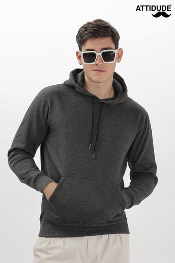Sleek Grey Pullover Hoodie