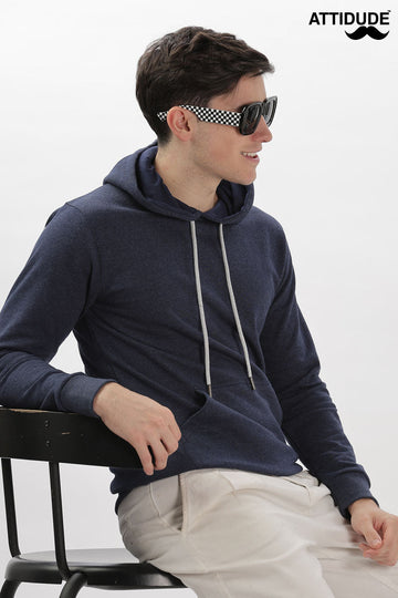 Deep Navy Blue Pullover Hoodie