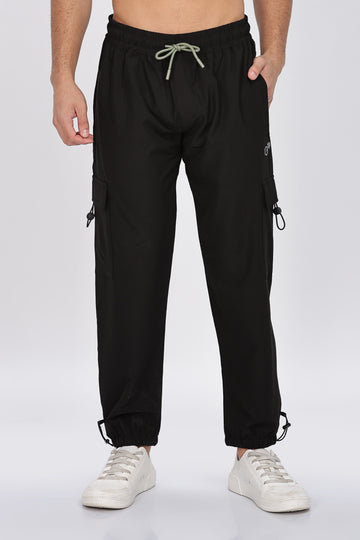 Black Cargo Jogger Pants