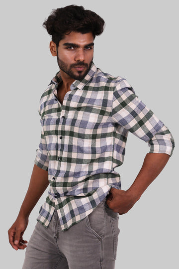 Green Plaid Flannel Shirt