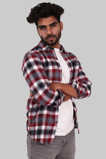 Red & Black Plaid Flannel Shirt