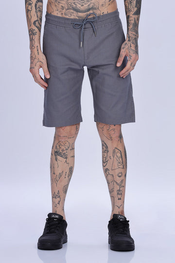 Gray Slim Fit Casual Shorts