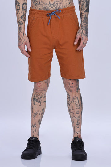 Burnt Orange Casual Relaxed Fit Shorts