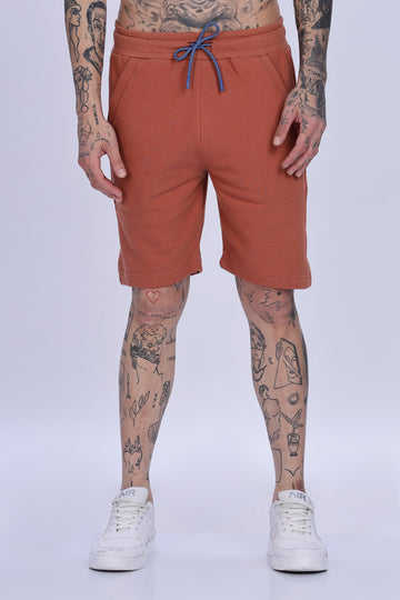 Burnt Orange Drawstring Shorts