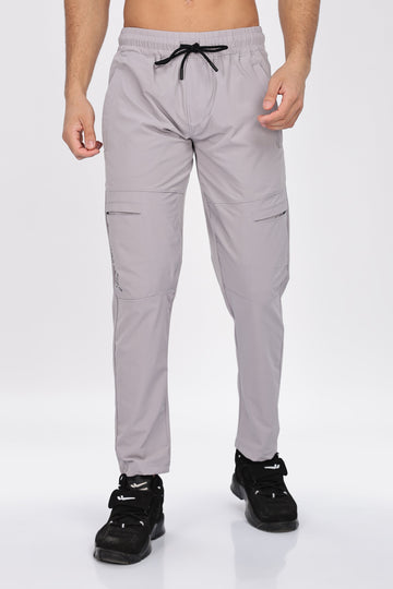 Light Grey Cargo Trackpant with Comfortable Waistband