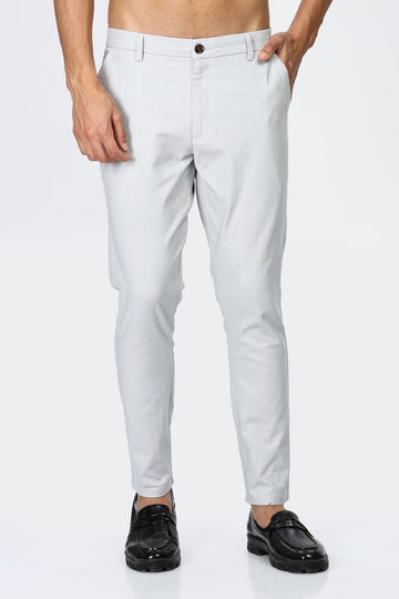 Light Cream Slim Fit Trousers