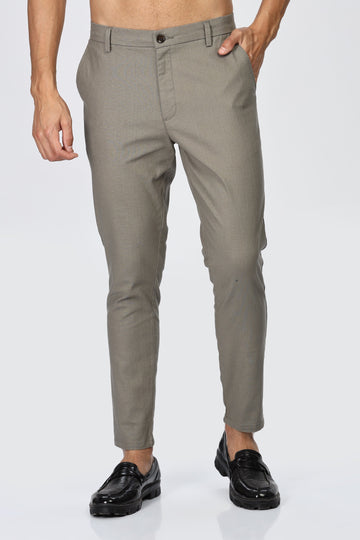 Stone Grey Slim Fit Trousers