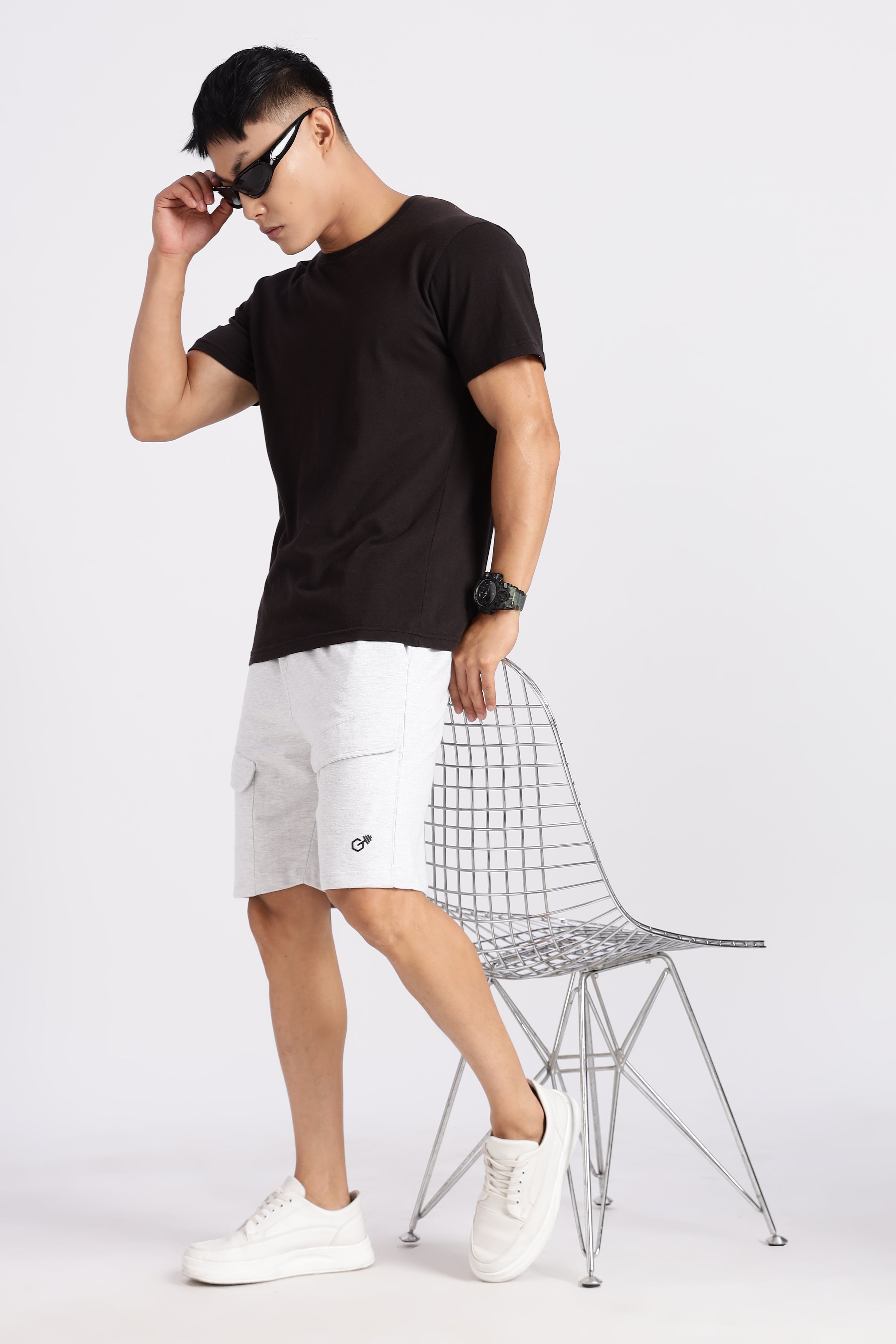 Off White Flap Pocket Loop Knitted Shorts