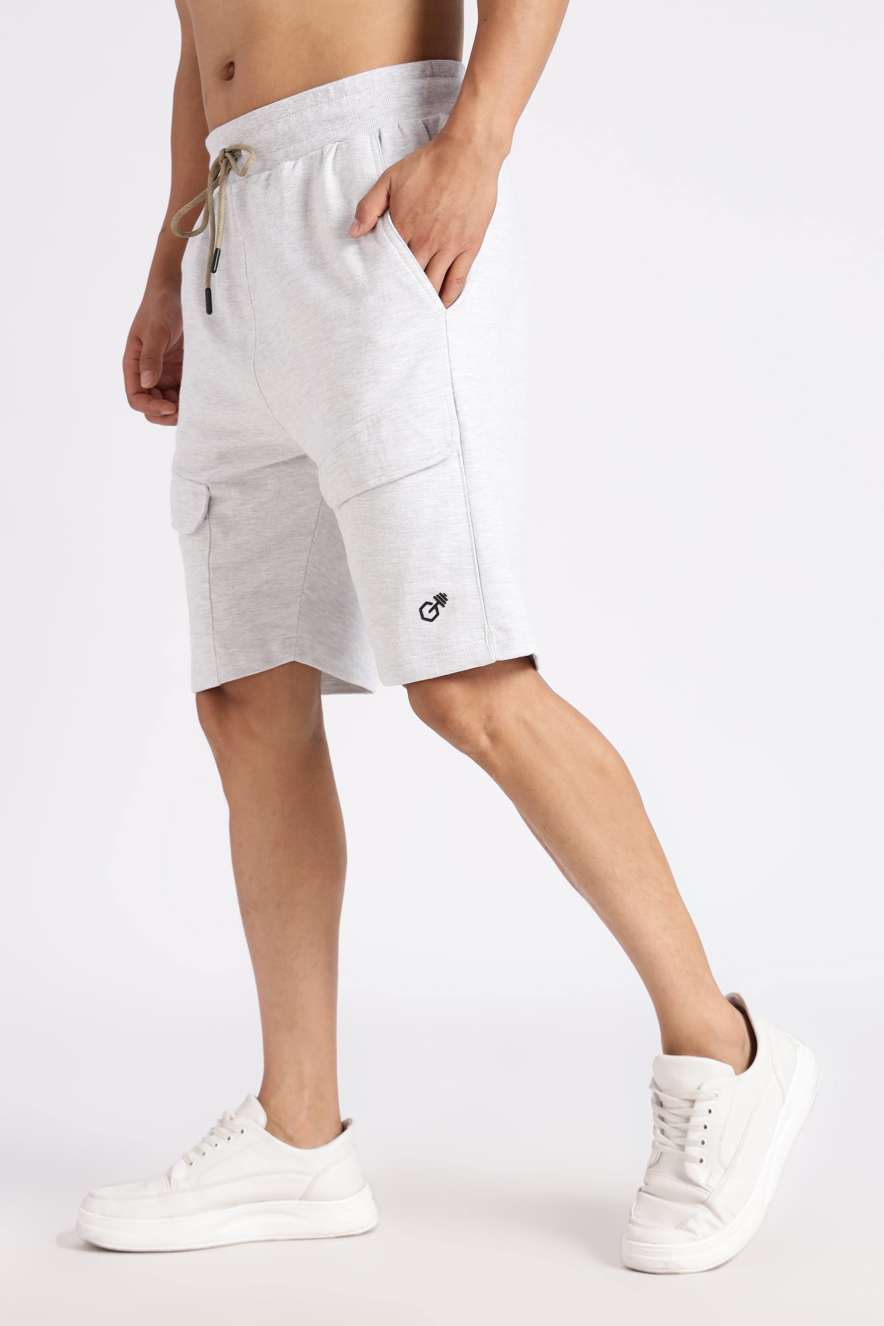 Off White Flap Pocket Loop Knitted Shorts