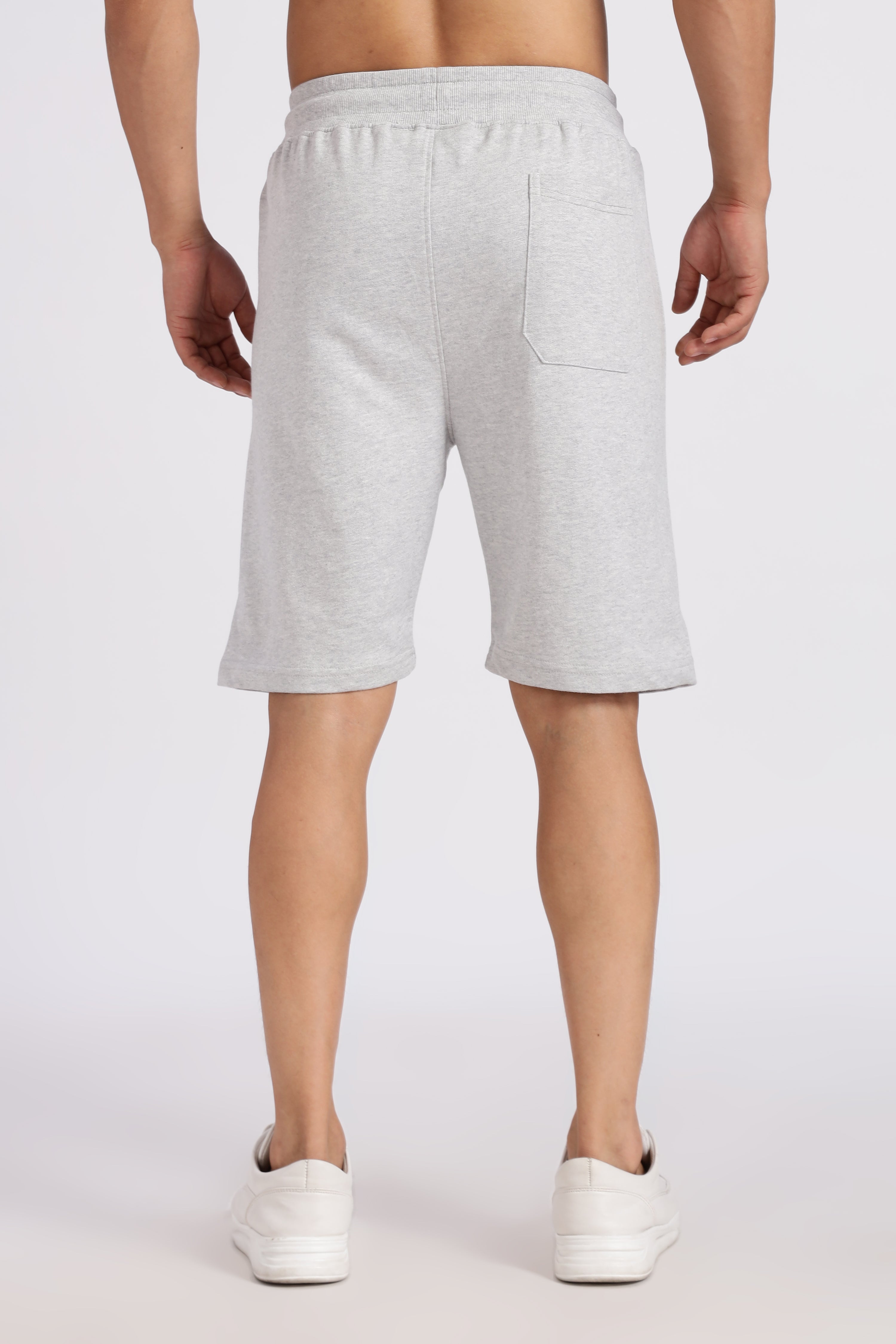 Light Grey Boston Loop Knitted Shorts