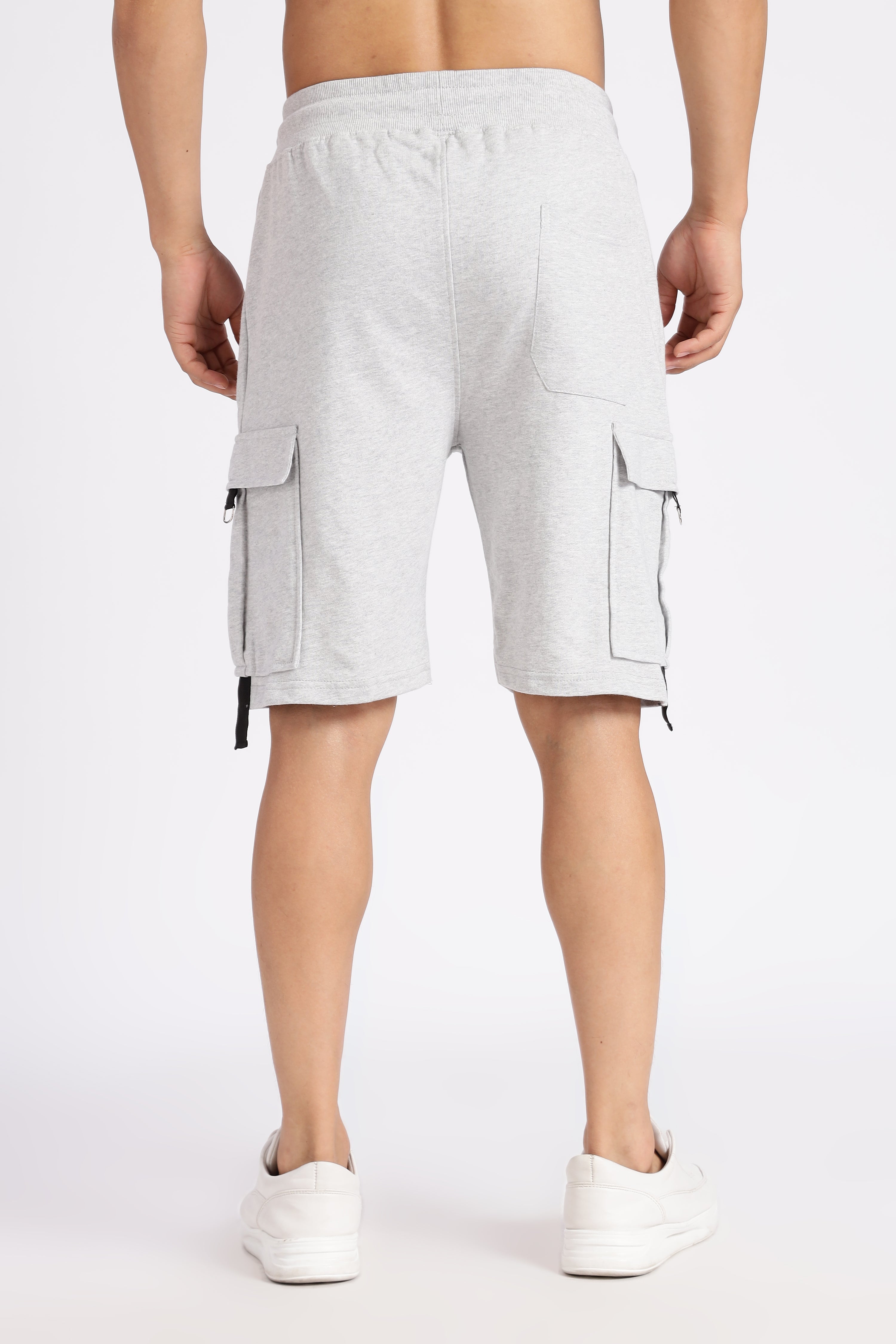 Off White Loop Knitted Cargo Shorts