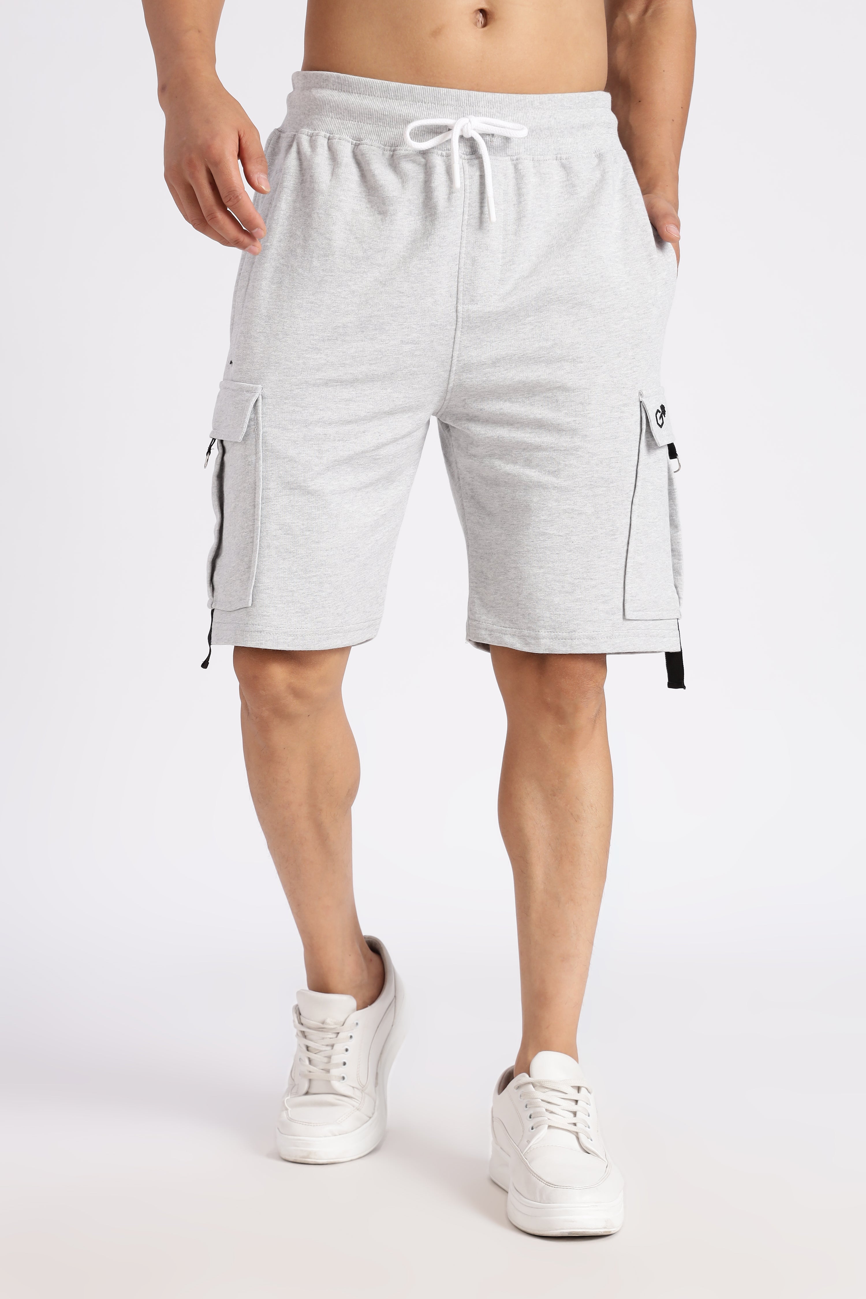 Off White Loop Knitted Cargo Shorts