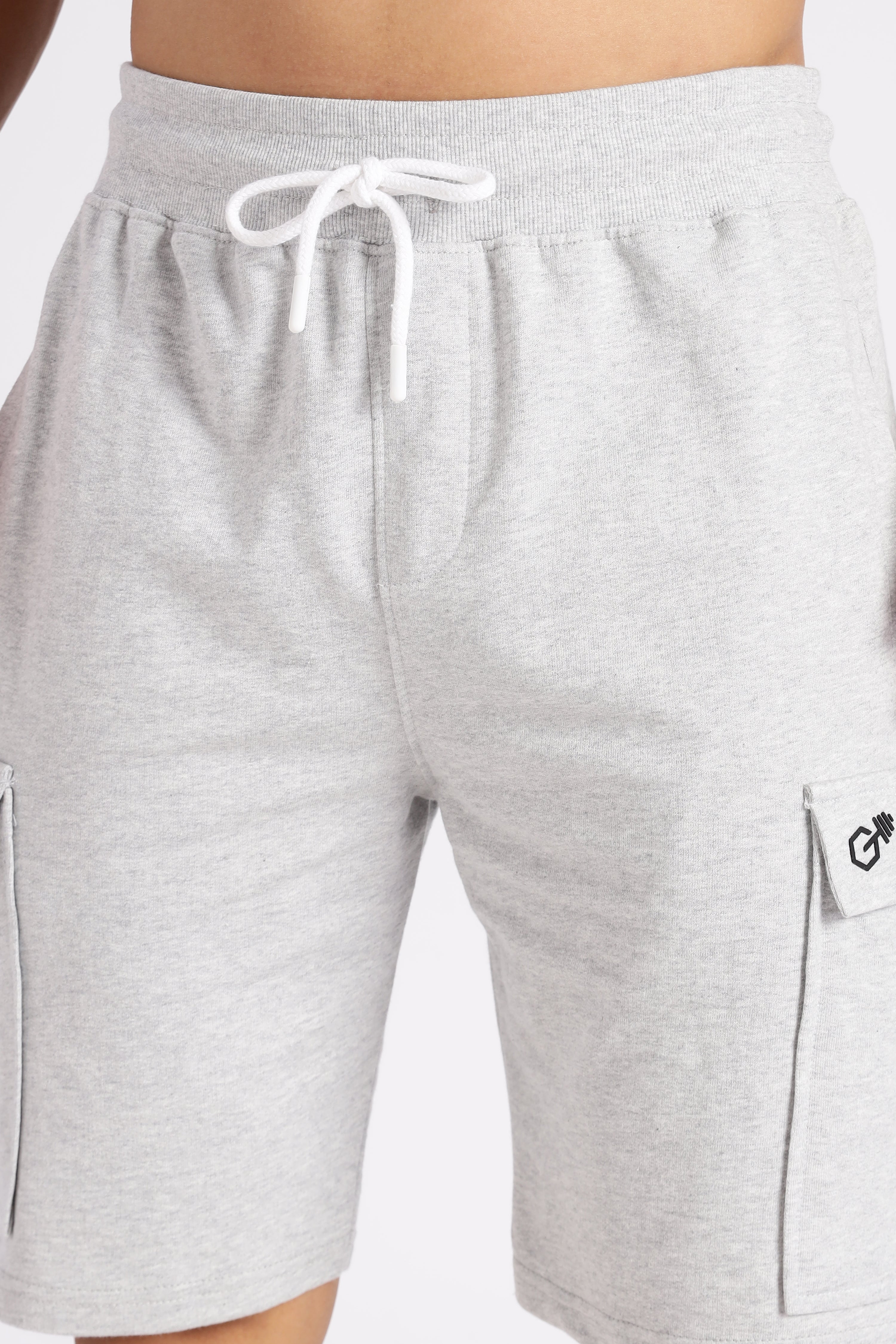 Off White Loop Knitted Cargo Shorts