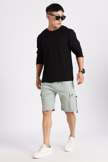 Green Loop Knit Cargo shorts (Article B0041)