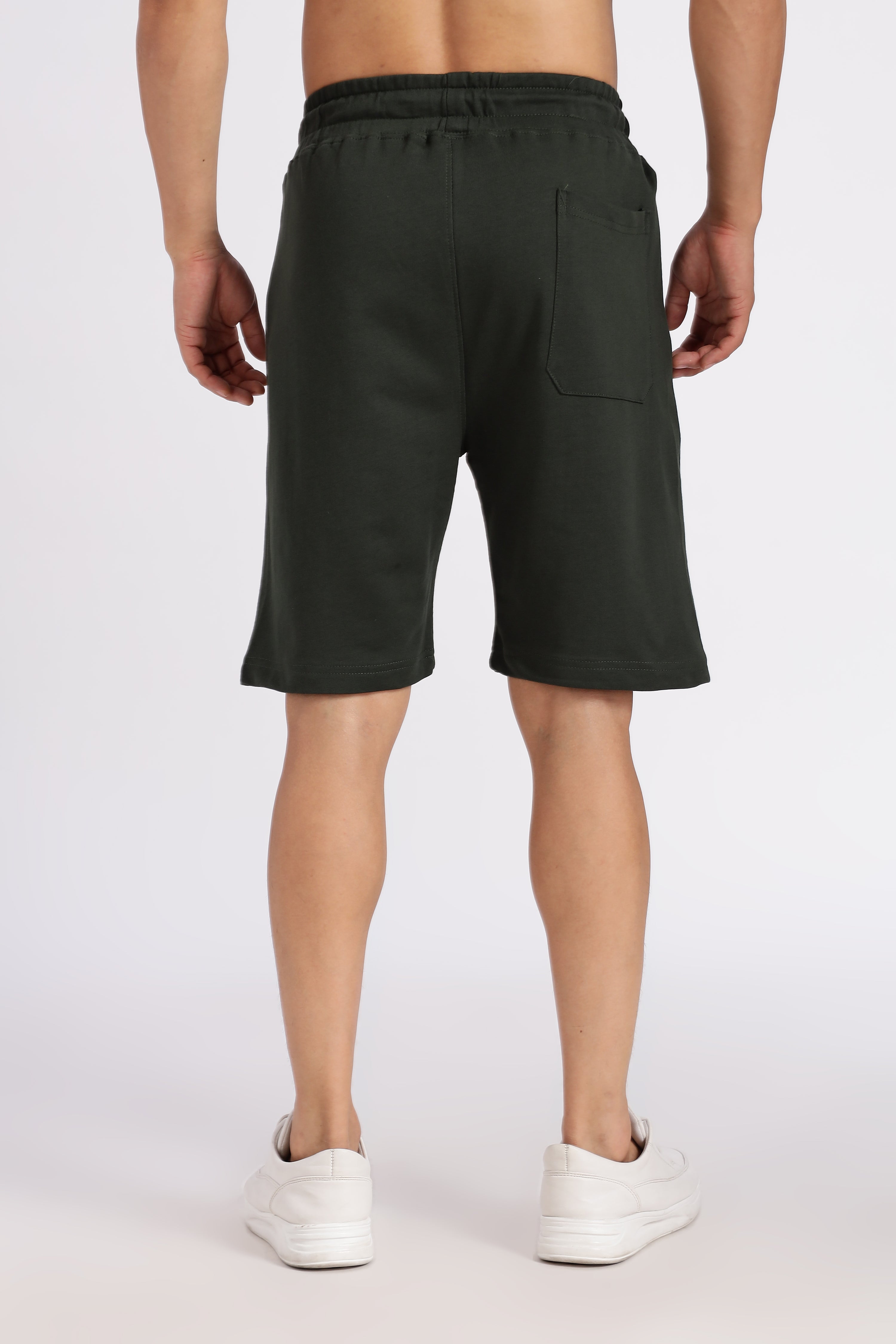 Dark Green Boston Loop Knitted Shorts
