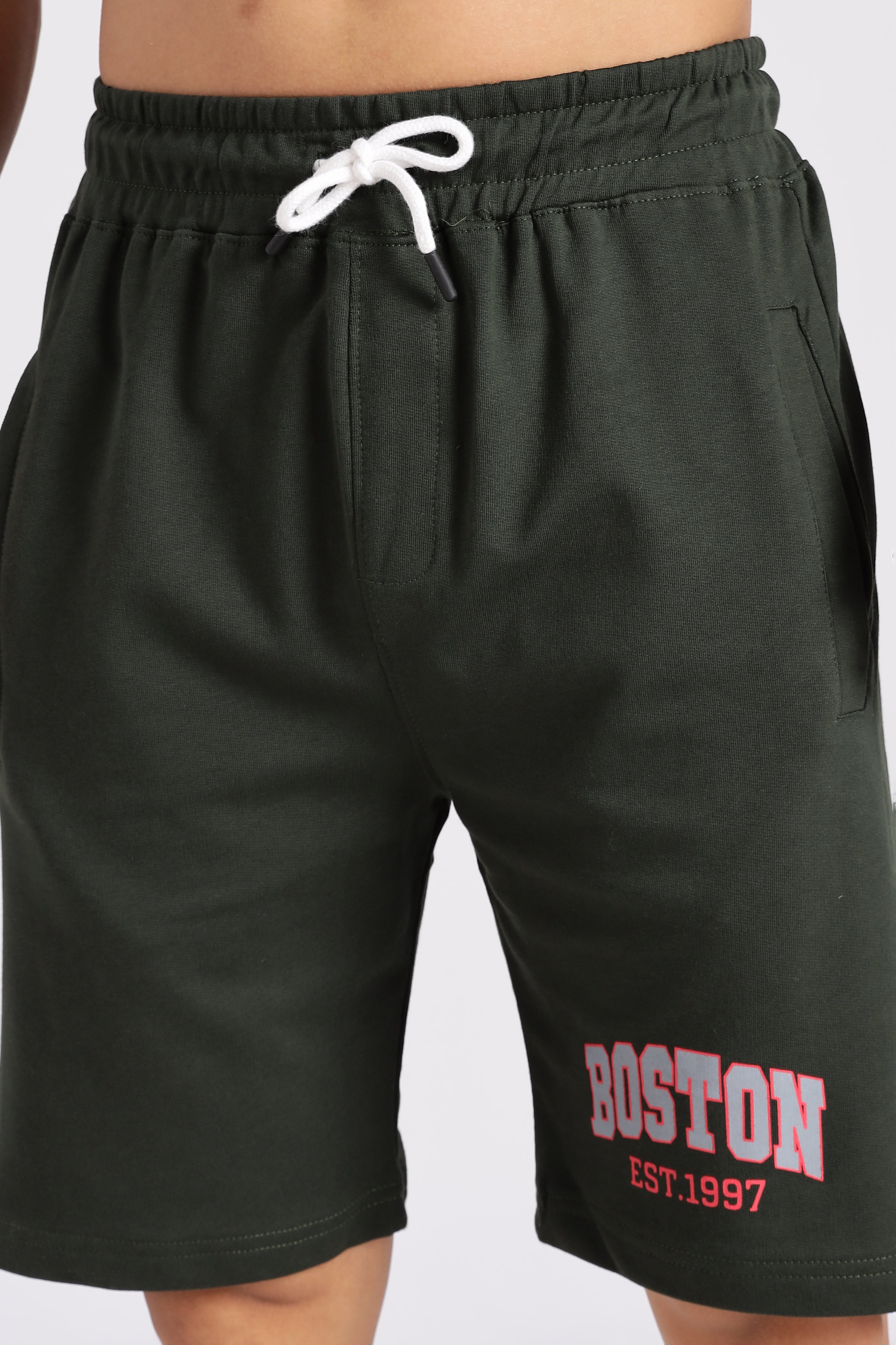 Dark Green Boston Loop Knitted Shorts