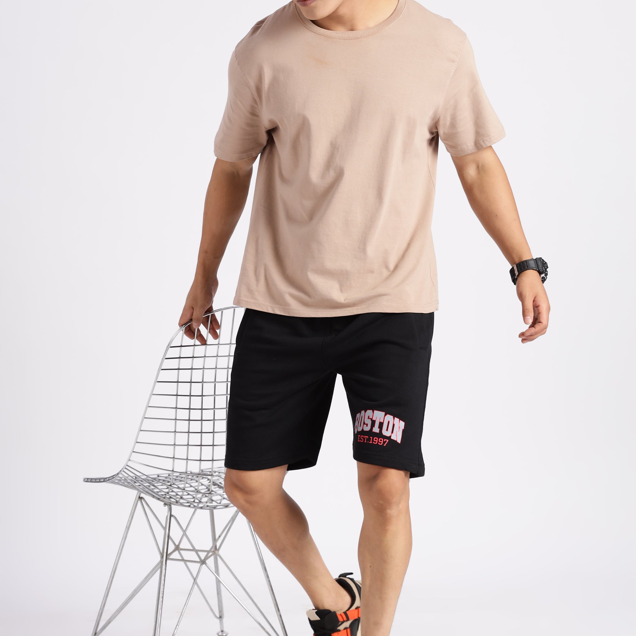 Black Boston Loop Knit shorts (Article B0040)