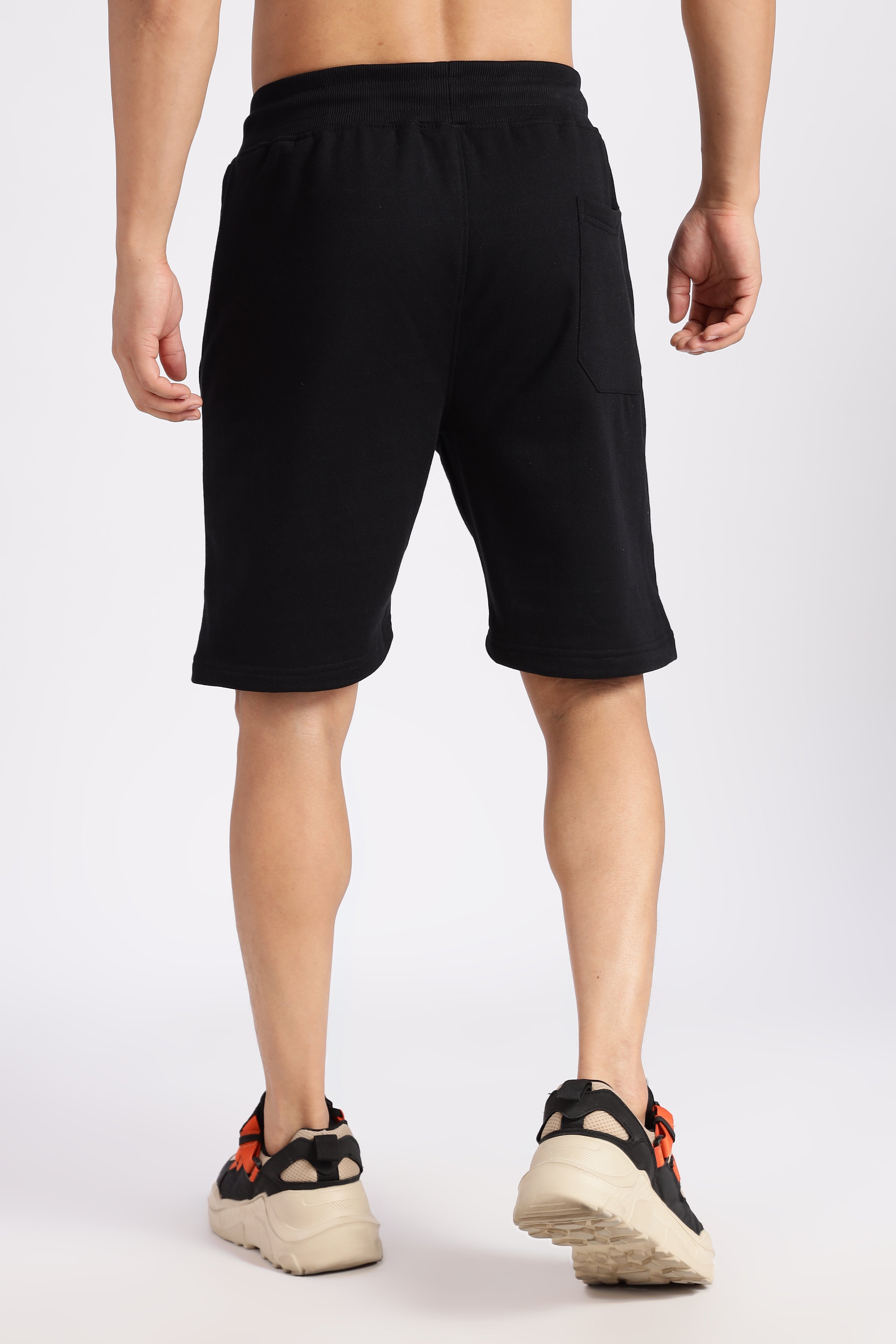 Black Boston Loop Knitted Shorts