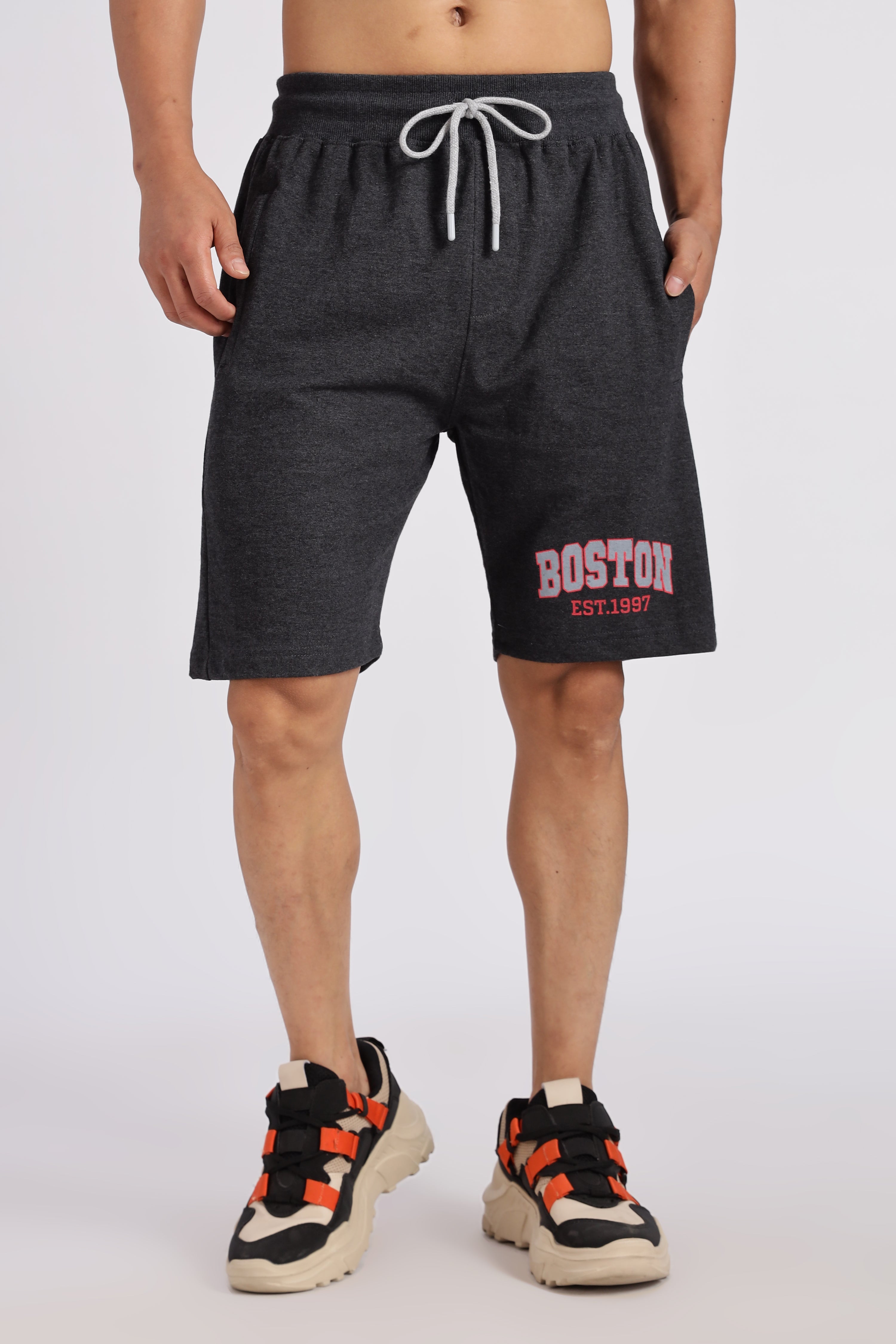 Dark Grey Boston Loop Knitted Shorts