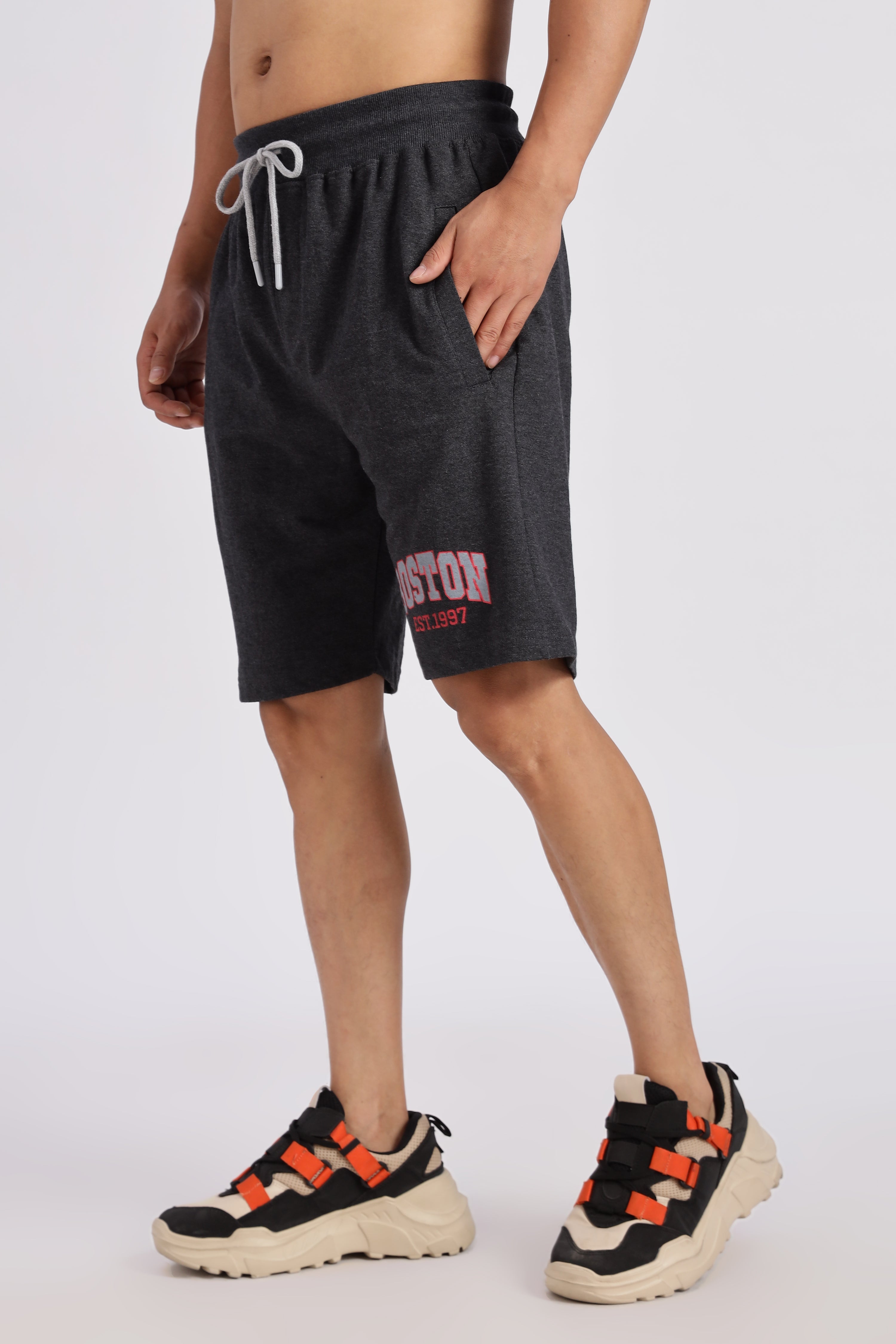 Dark Grey Boston Loop Knitted Shorts