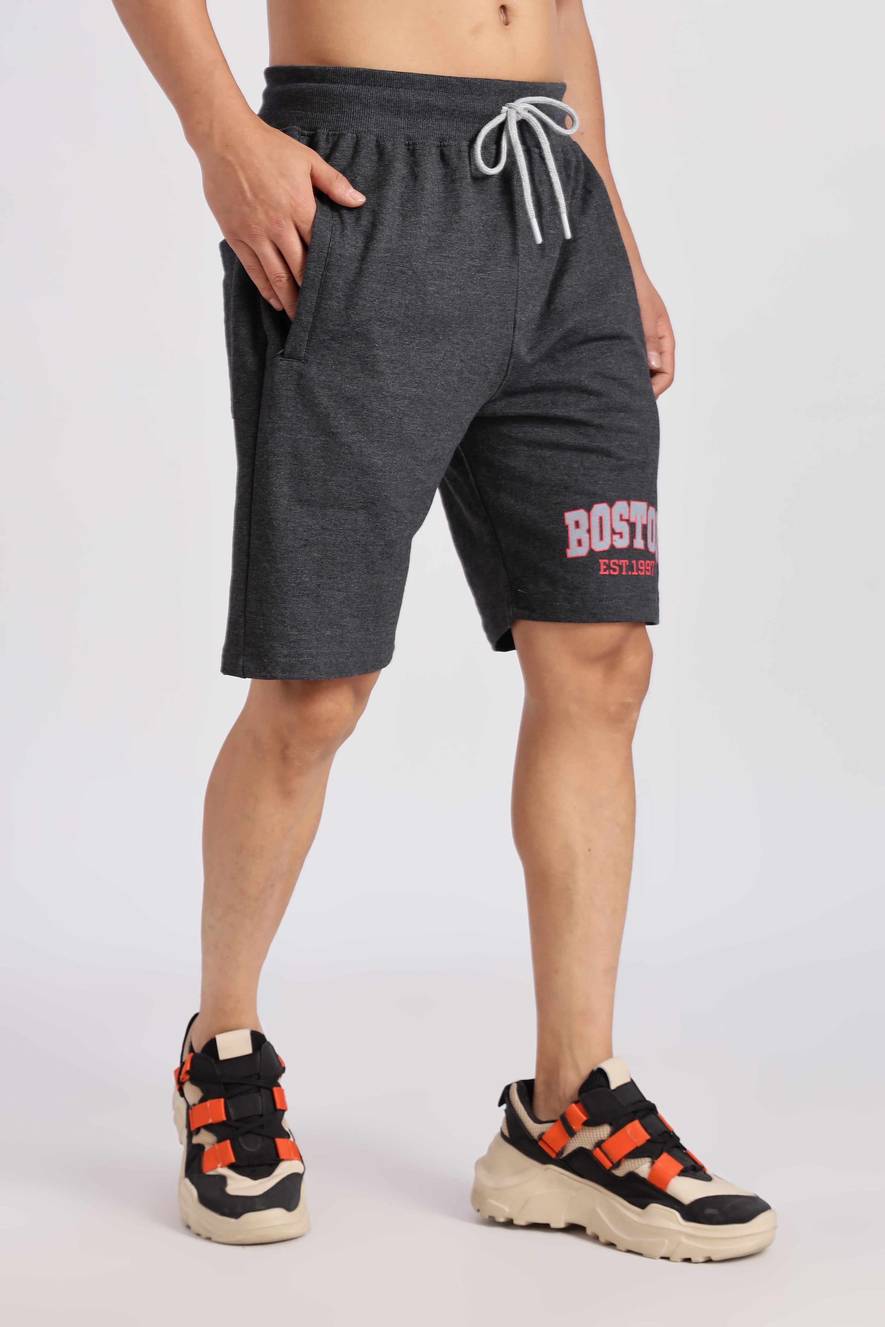 Dark Grey Boston Loop Knitted Shorts