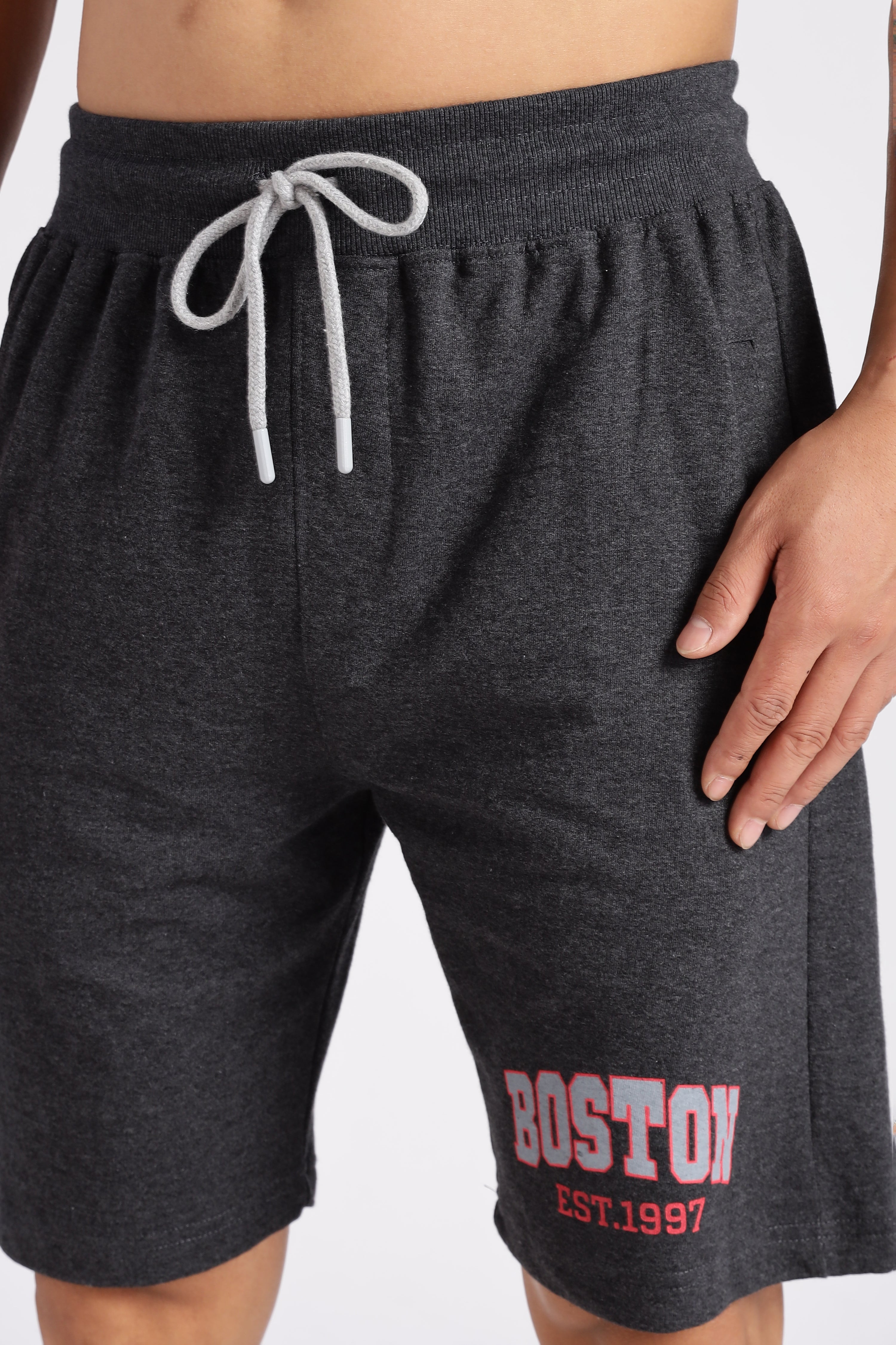 Dark Grey Boston Loop Knitted Shorts