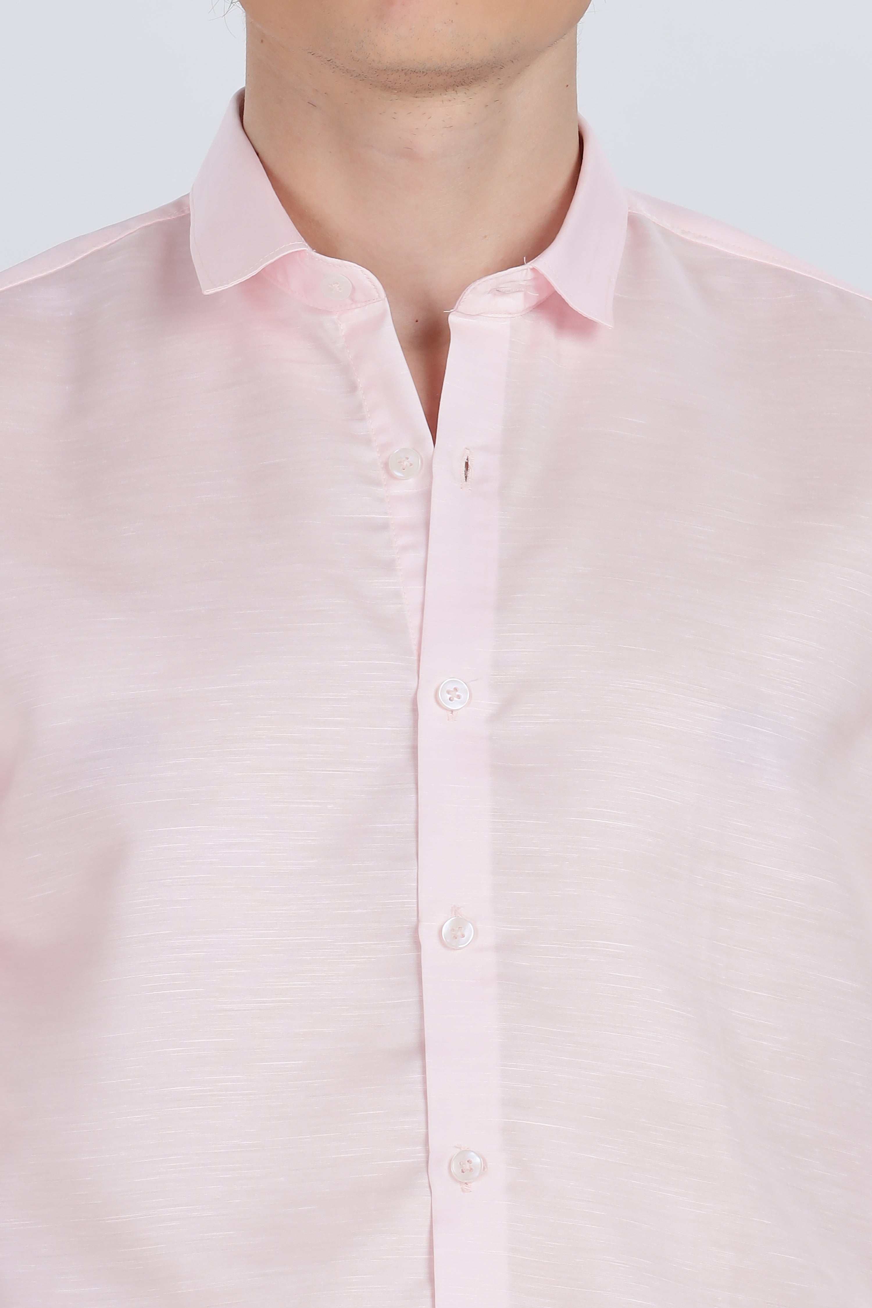 Pink Silky Satin Full Sleeve Shirt