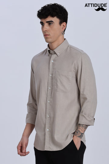 Solid Linen Button Down Full Sleeve Shirt (Article B0166)