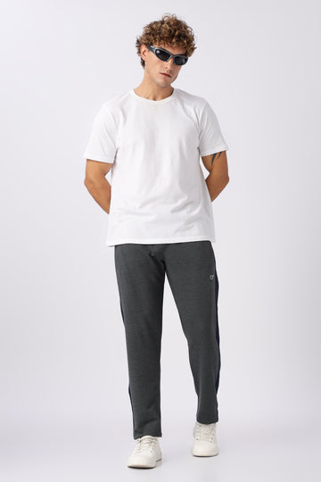 Grey Gymvampyr Track Pants with Side Stripe