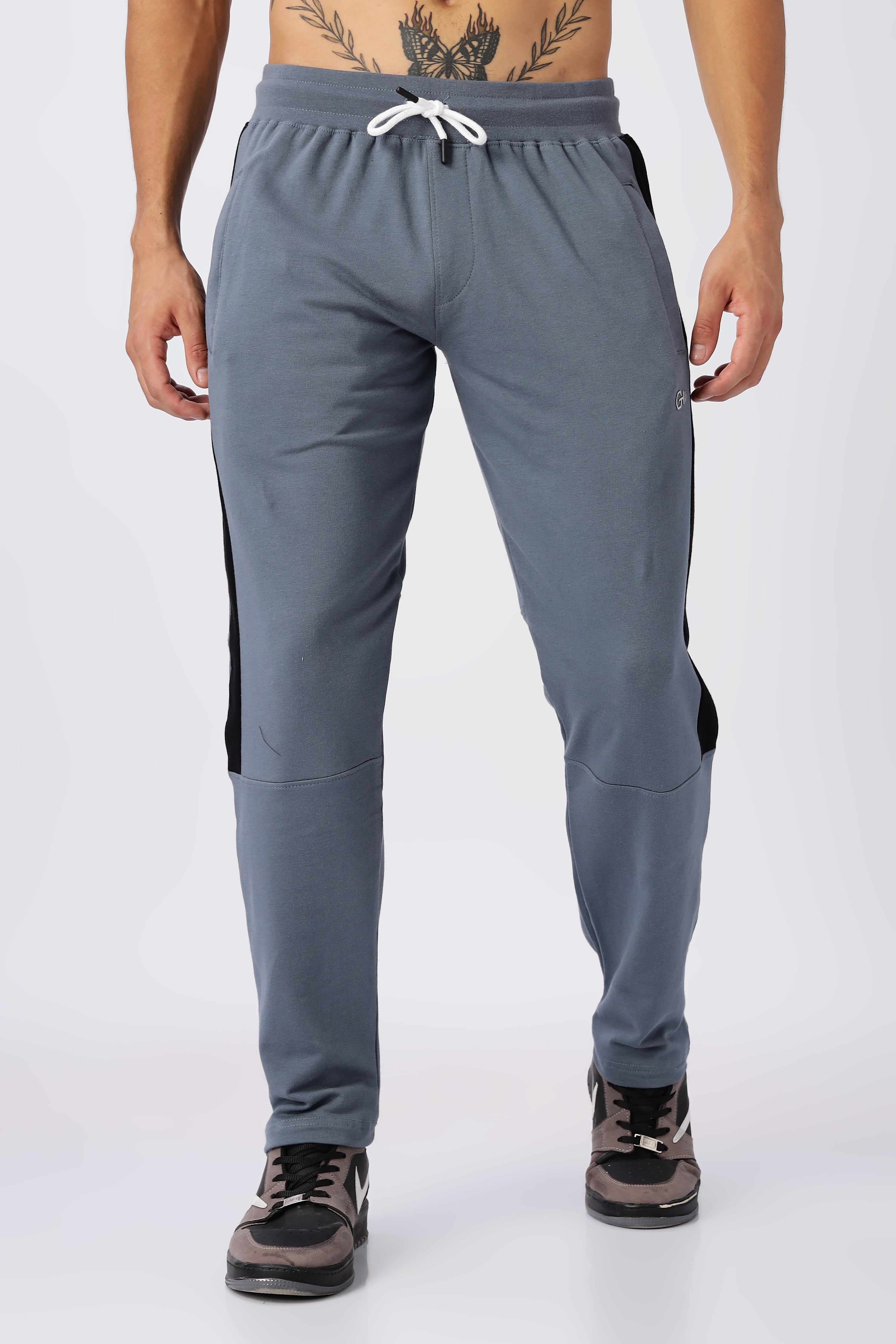 Blue Mid Rise Gymvampyr Track Pants