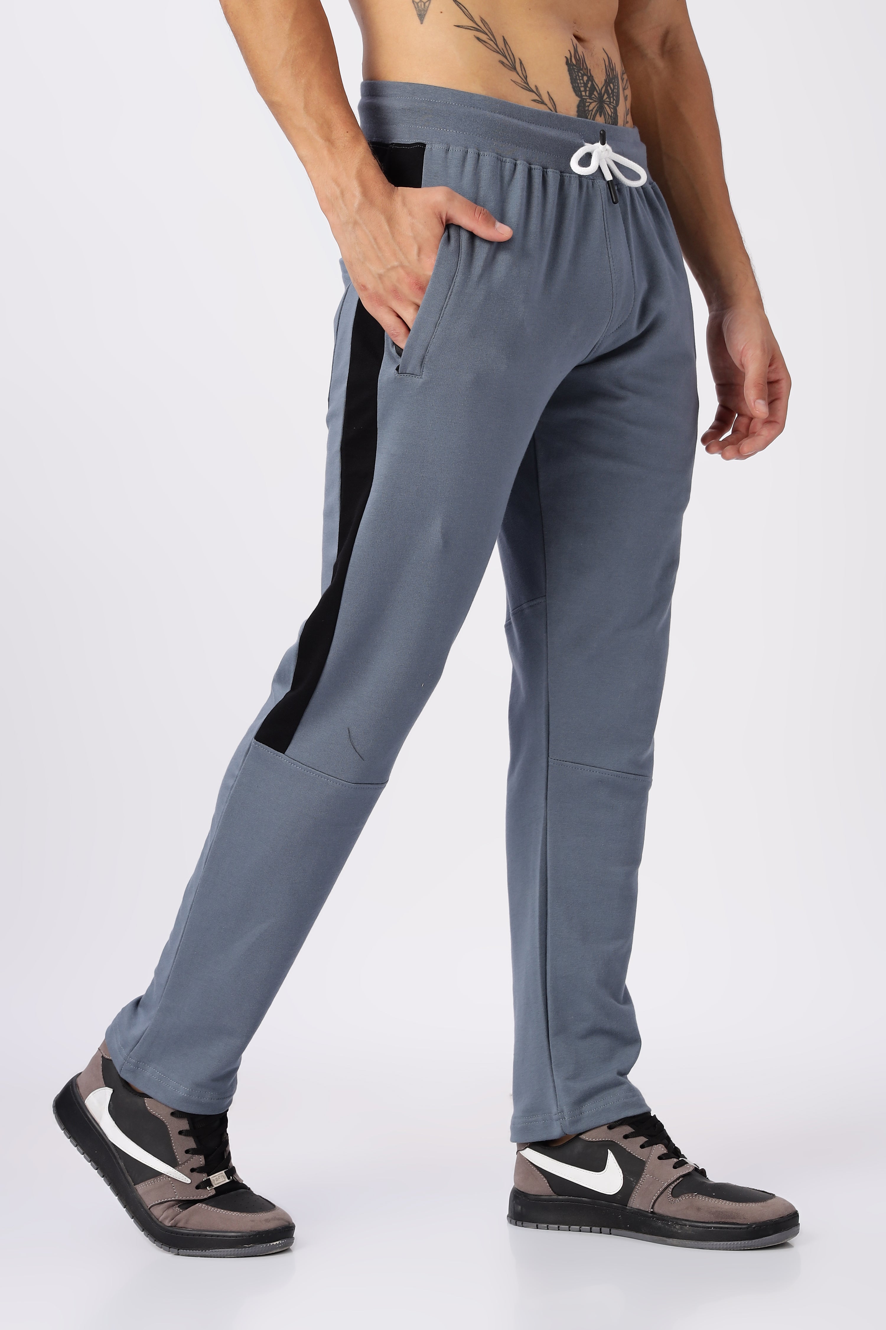 Blue Mid Rise Gymvampyr Track Pants