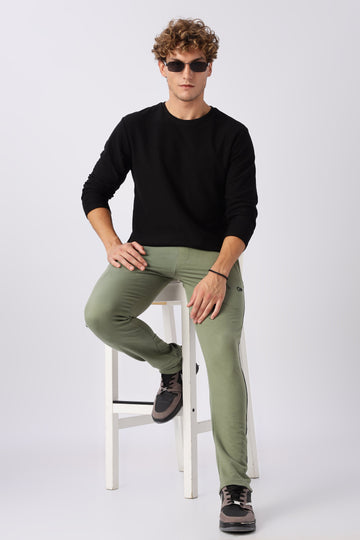 Green Gymvampyr Track Pants with Side Stripe
