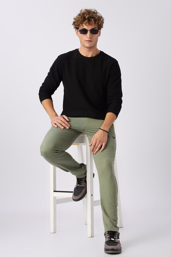 Green Gymvampyr Track Pants with Side Stripe