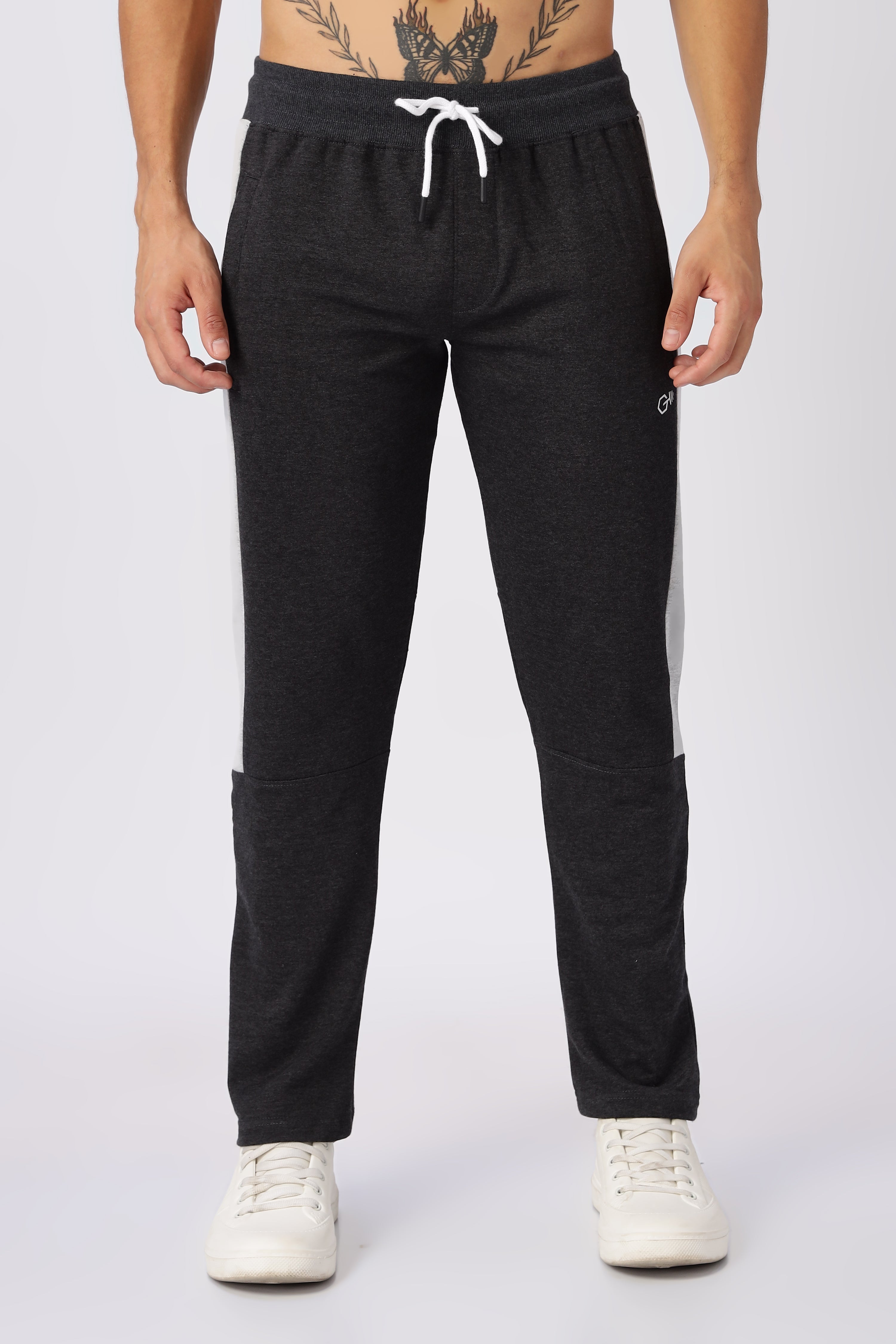 Dark Grey Mid Rise Gymvampyr Track Pants