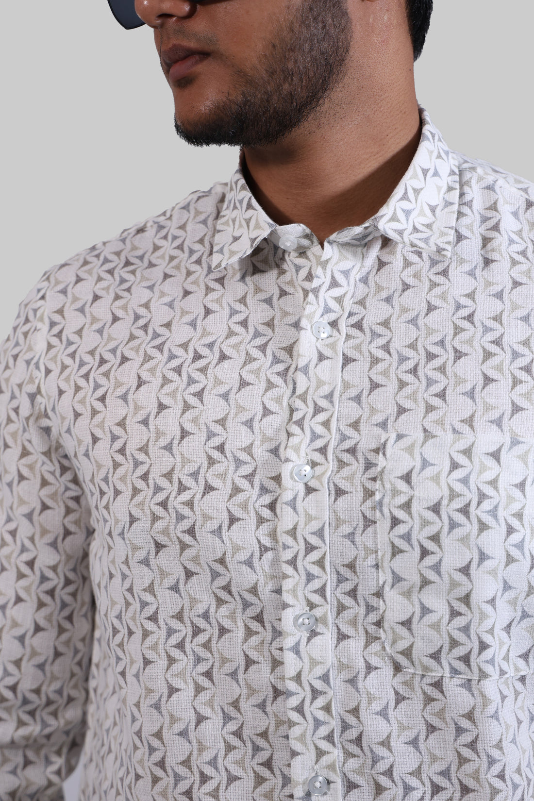 Off-White Mocklino Printed Full Sleeve Shirt