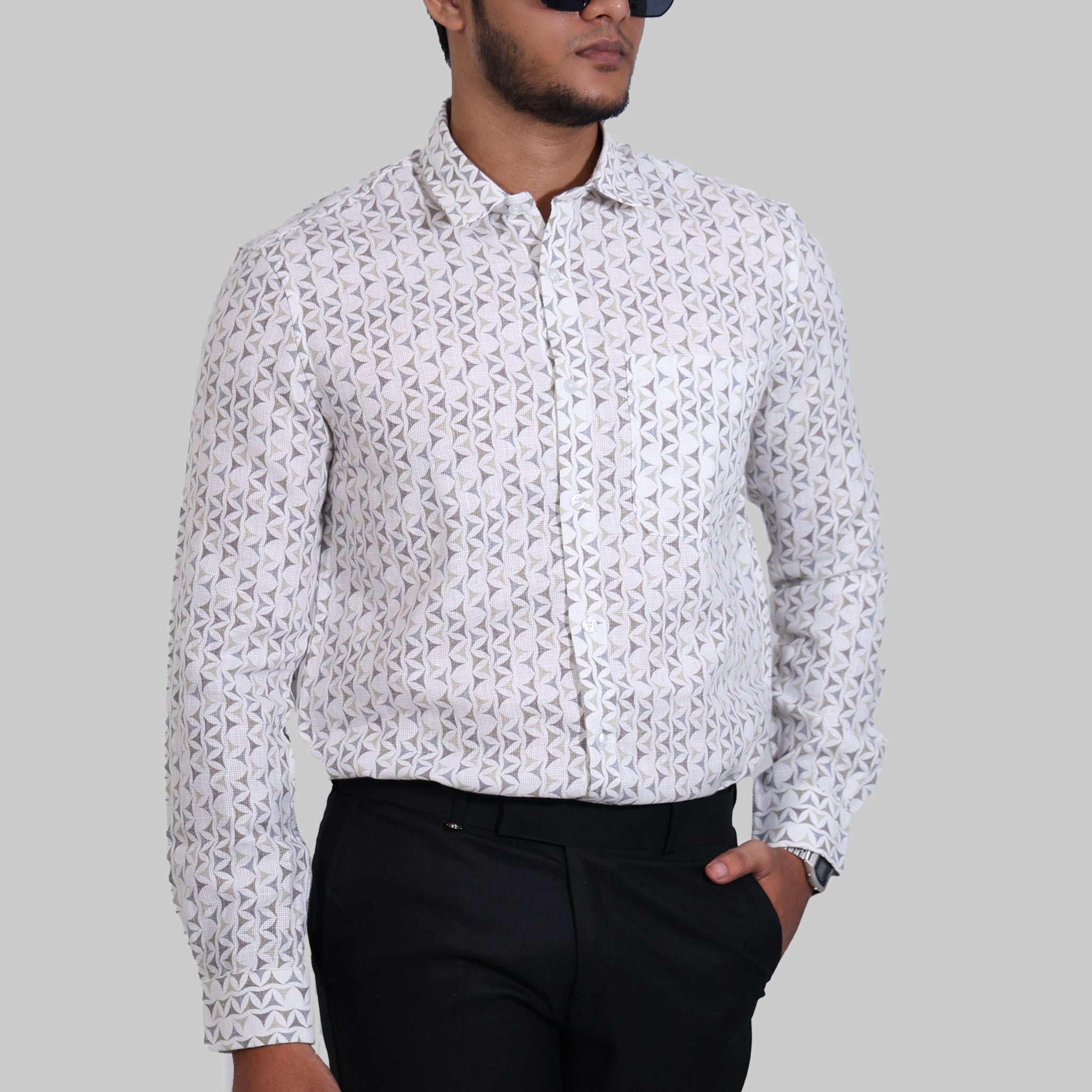 Off-White Mocklino Printed Full Sleeve Shirt