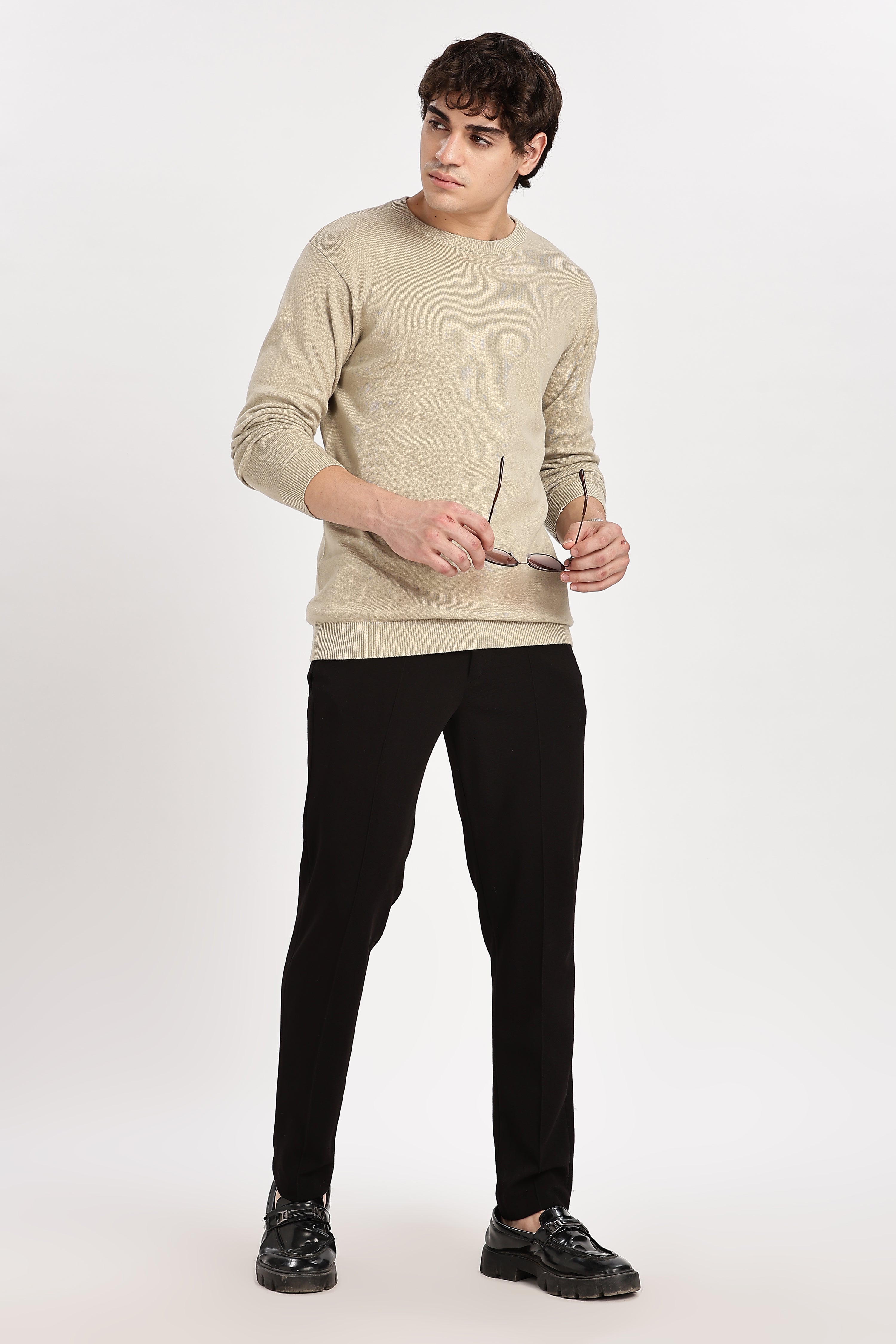 The Essential Crewneck Jumper in Standstone