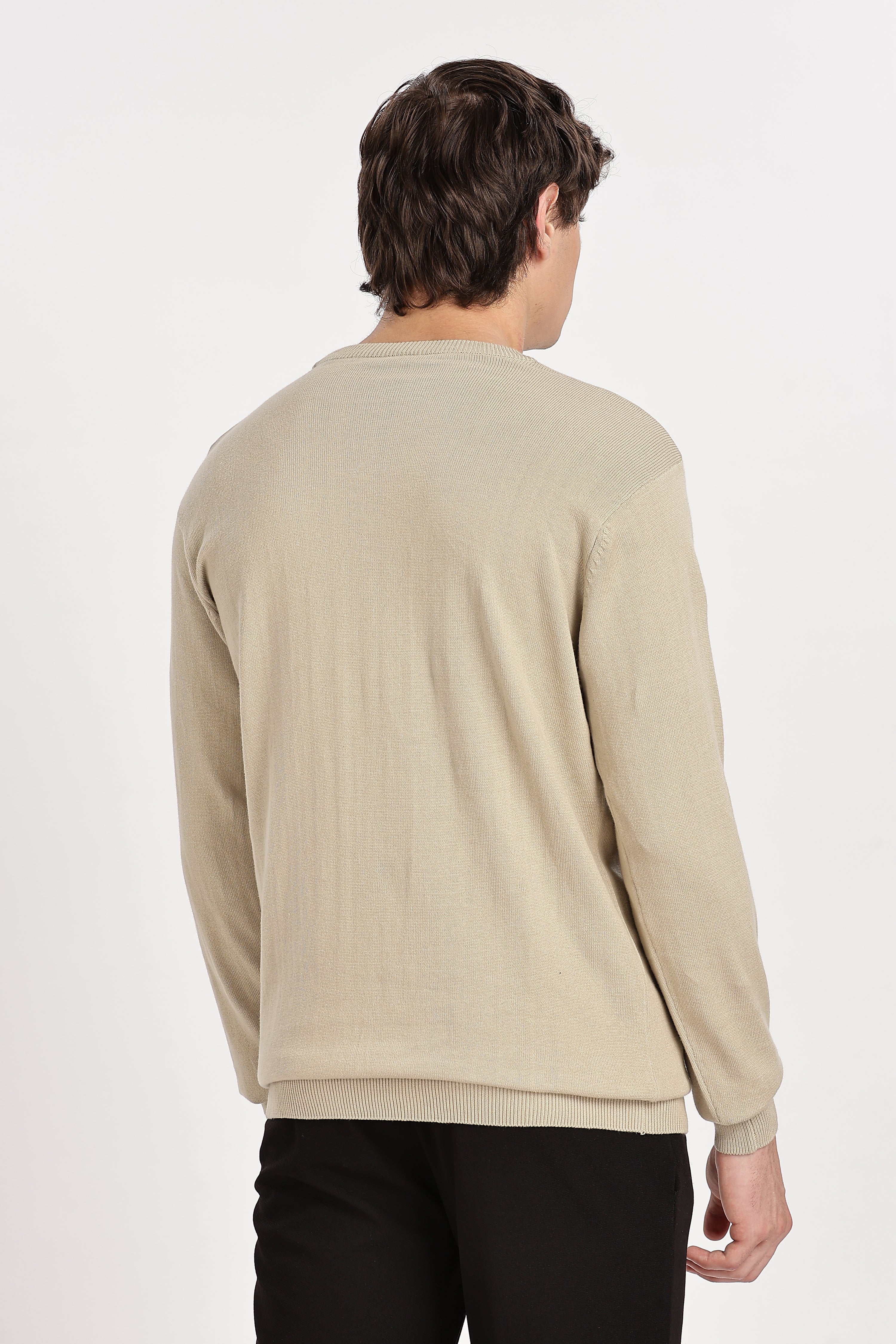 The Essential Crewneck Jumper in Standstone
