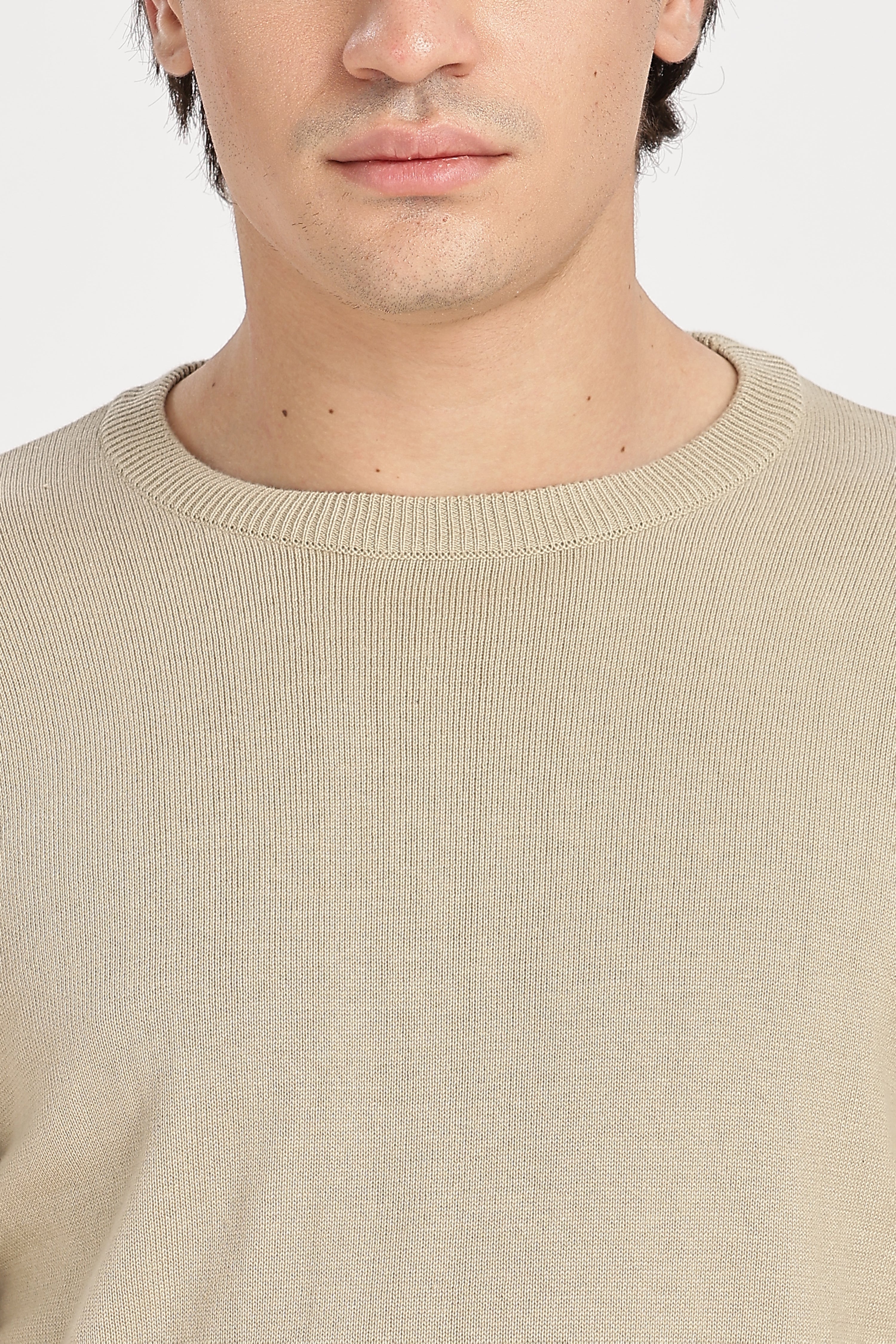 The Essential Crewneck Jumper in Standstone