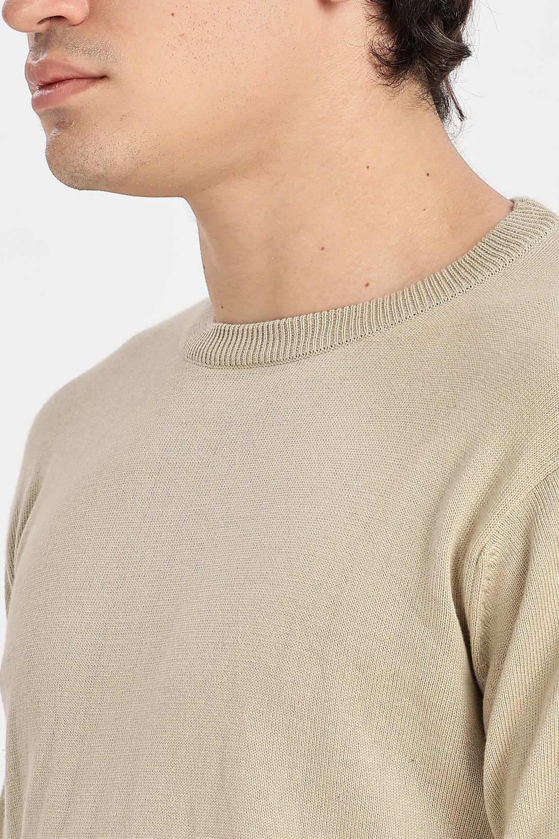 The Essential Crewneck Jumper in Standstone (Article - 27287)