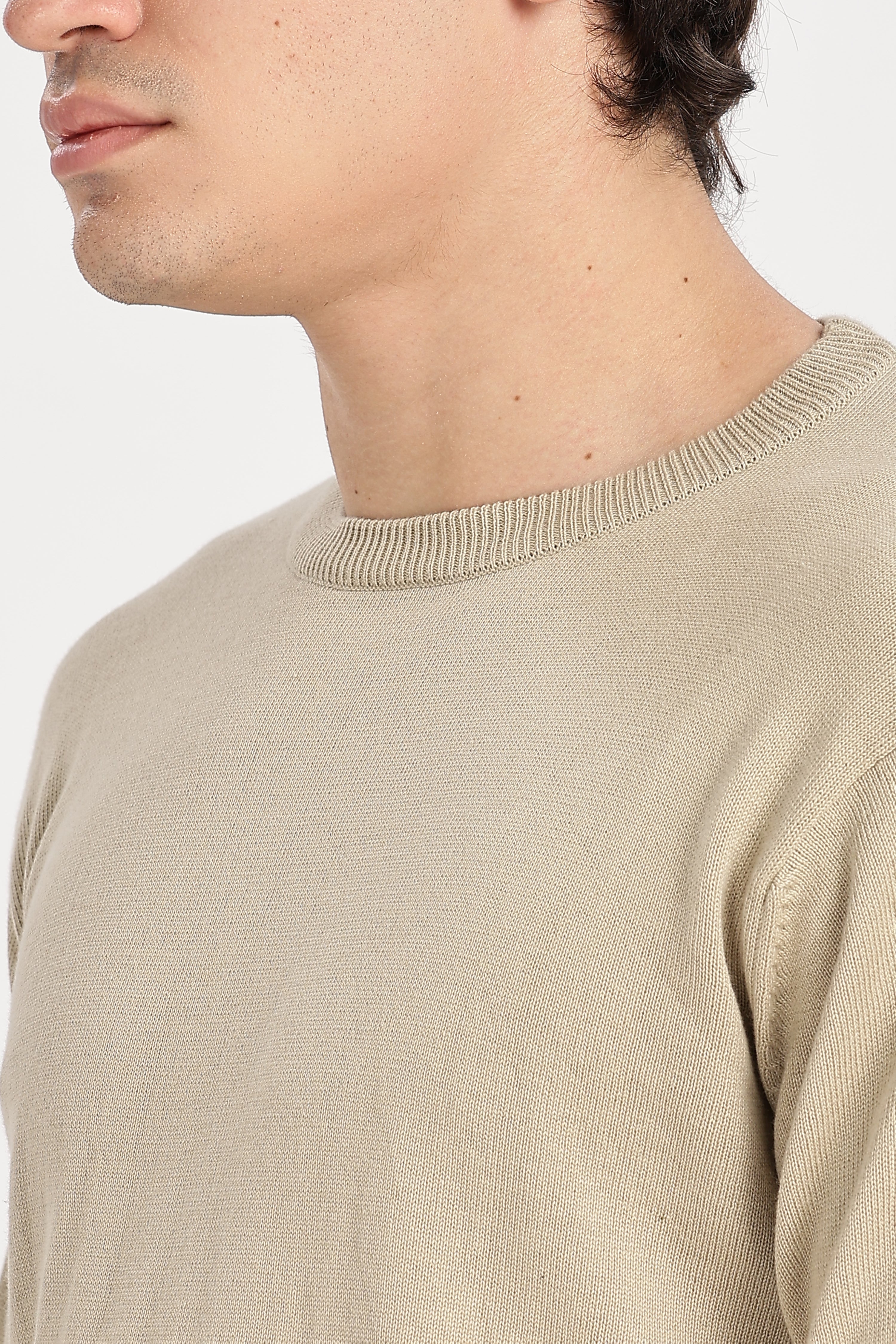 The Essential Crewneck Jumper in Standstone