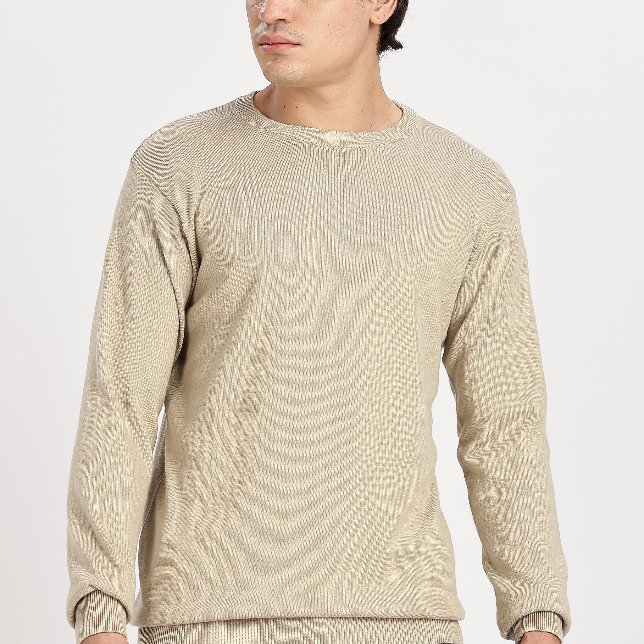 The Essential Crewneck Jumper in Standstone (Article - 27287)