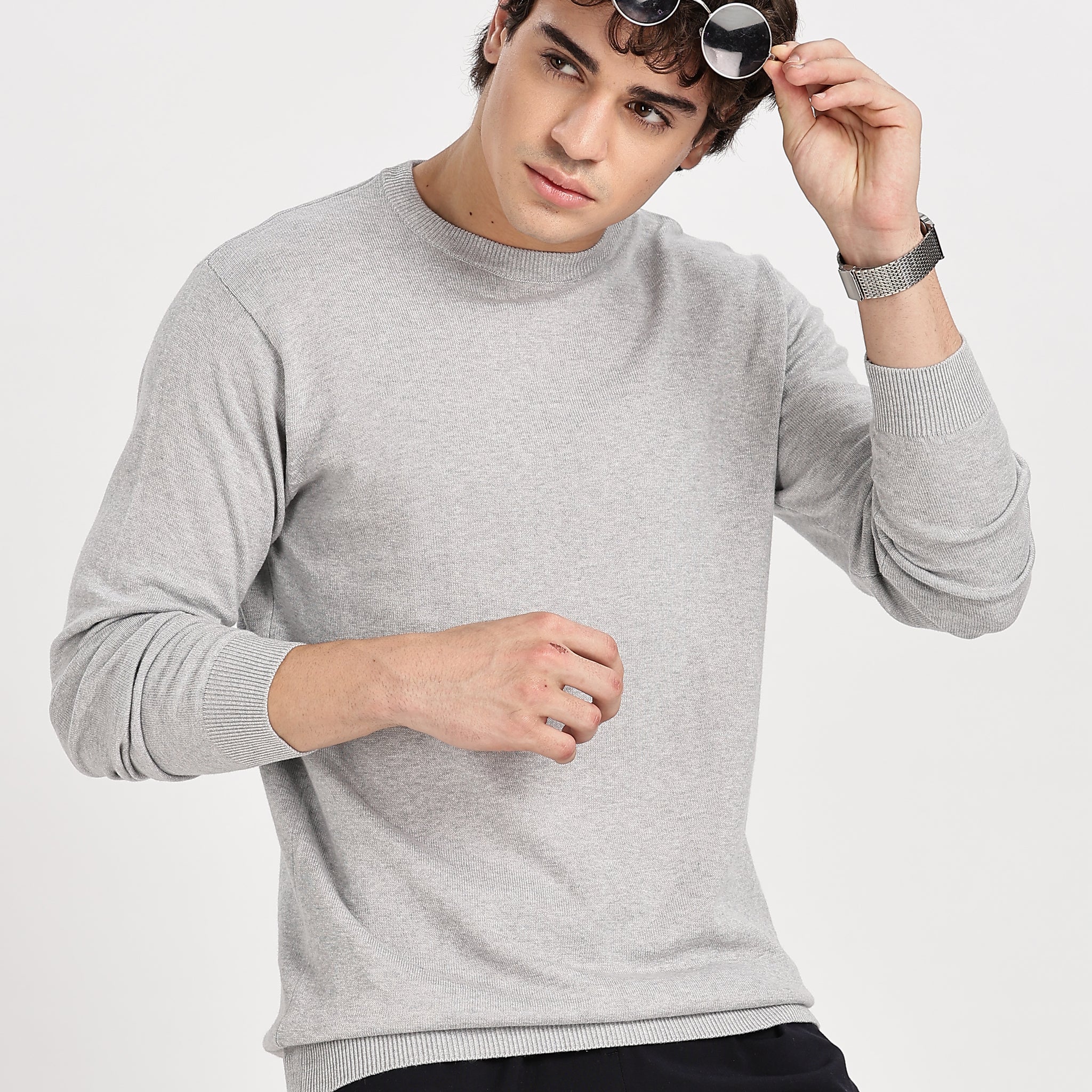 The Essential Crewneck Jumper in Sandstone (Article - 27287)