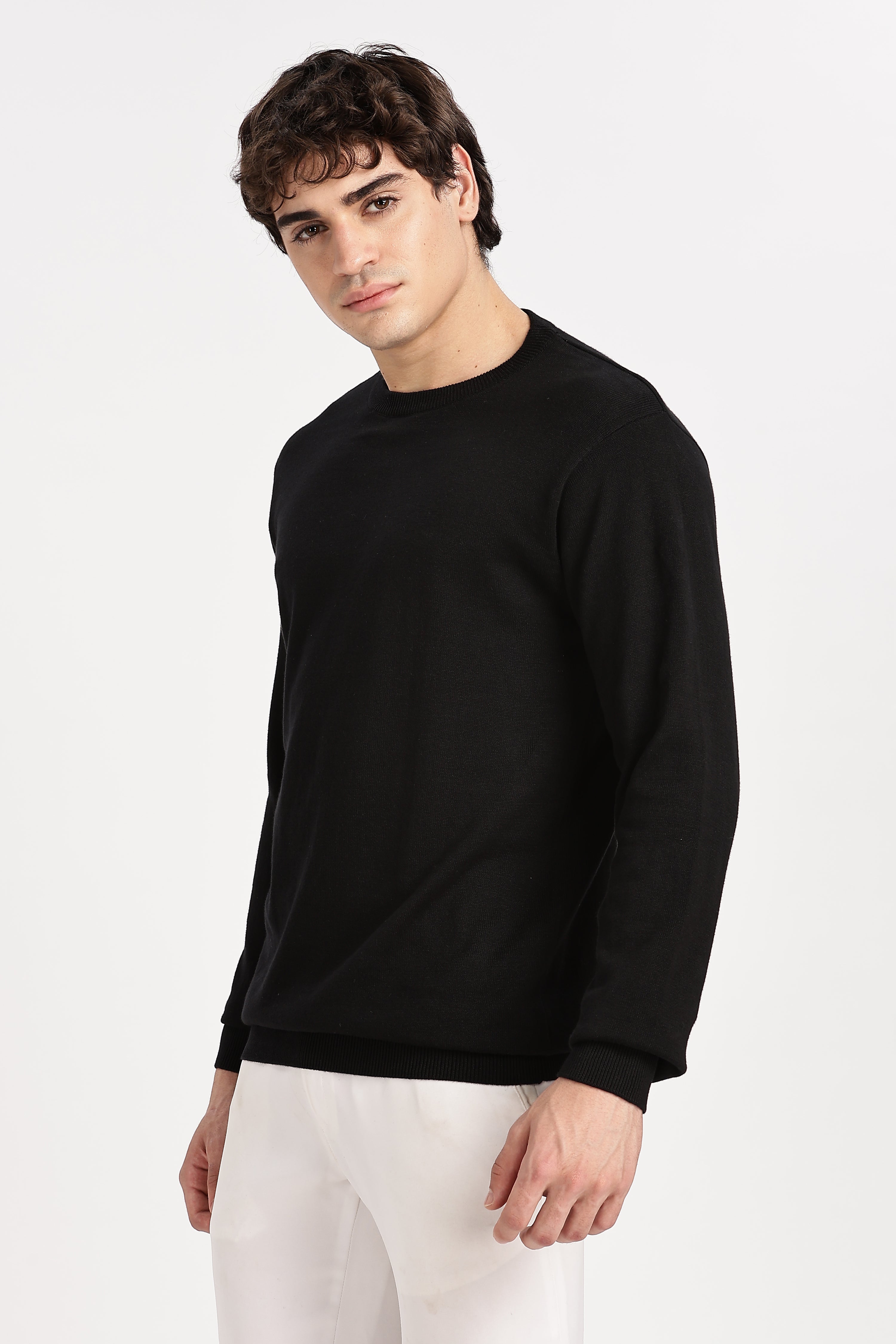 The Essential Crewneck Jumper in Black