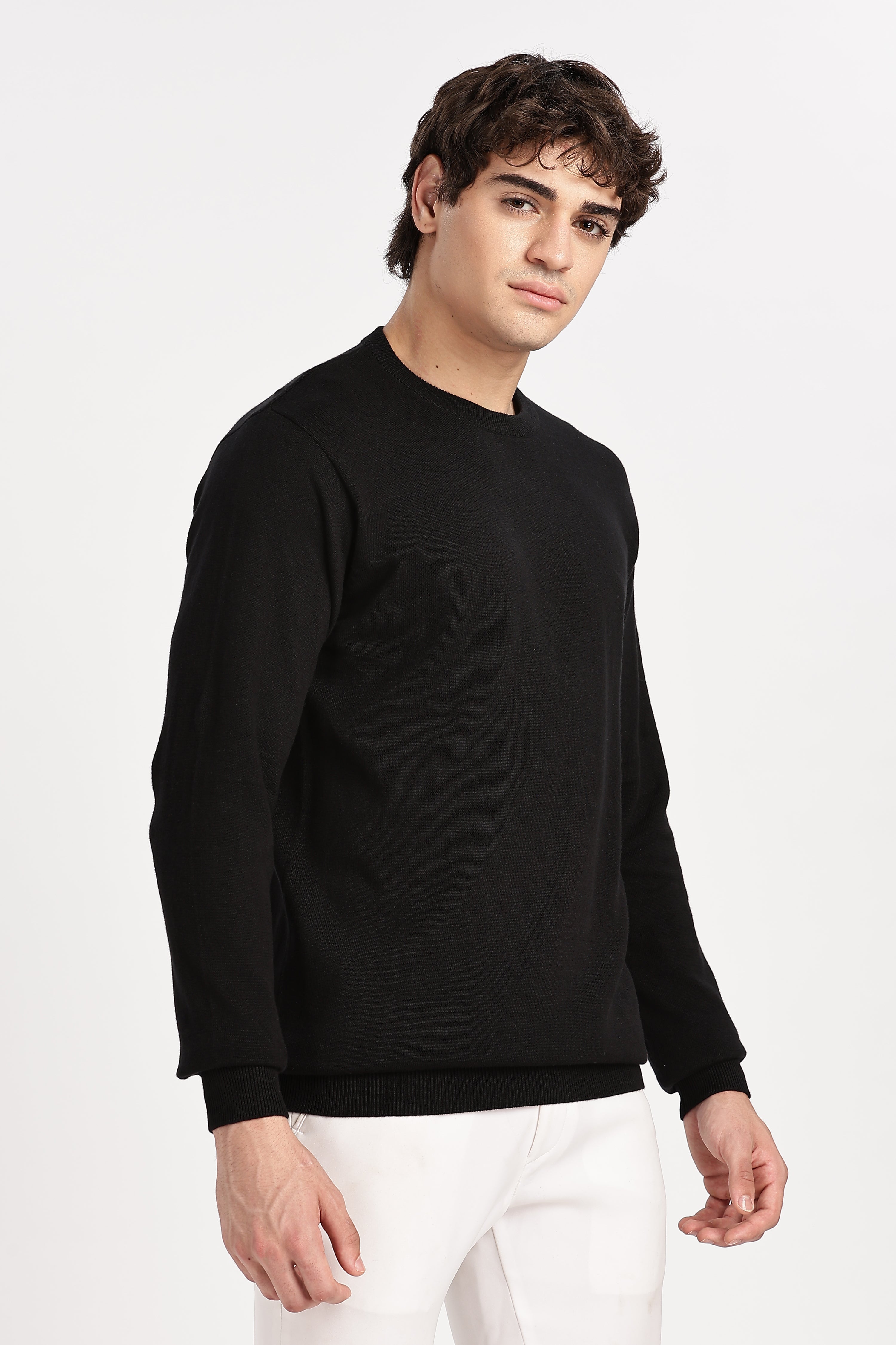 The Essential Crewneck Jumper in Black