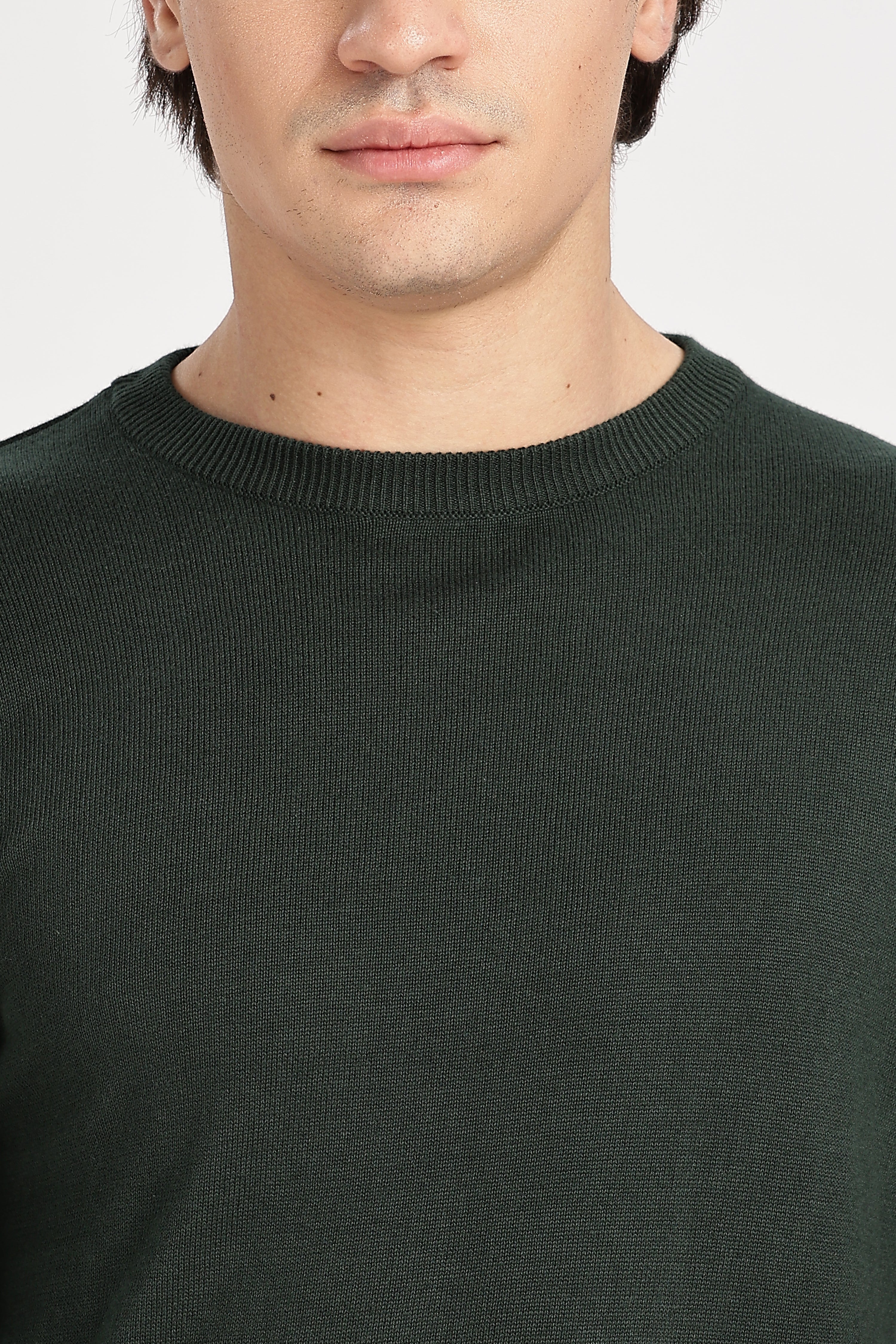 The Essential Crewneck Jumper in Dark Green
