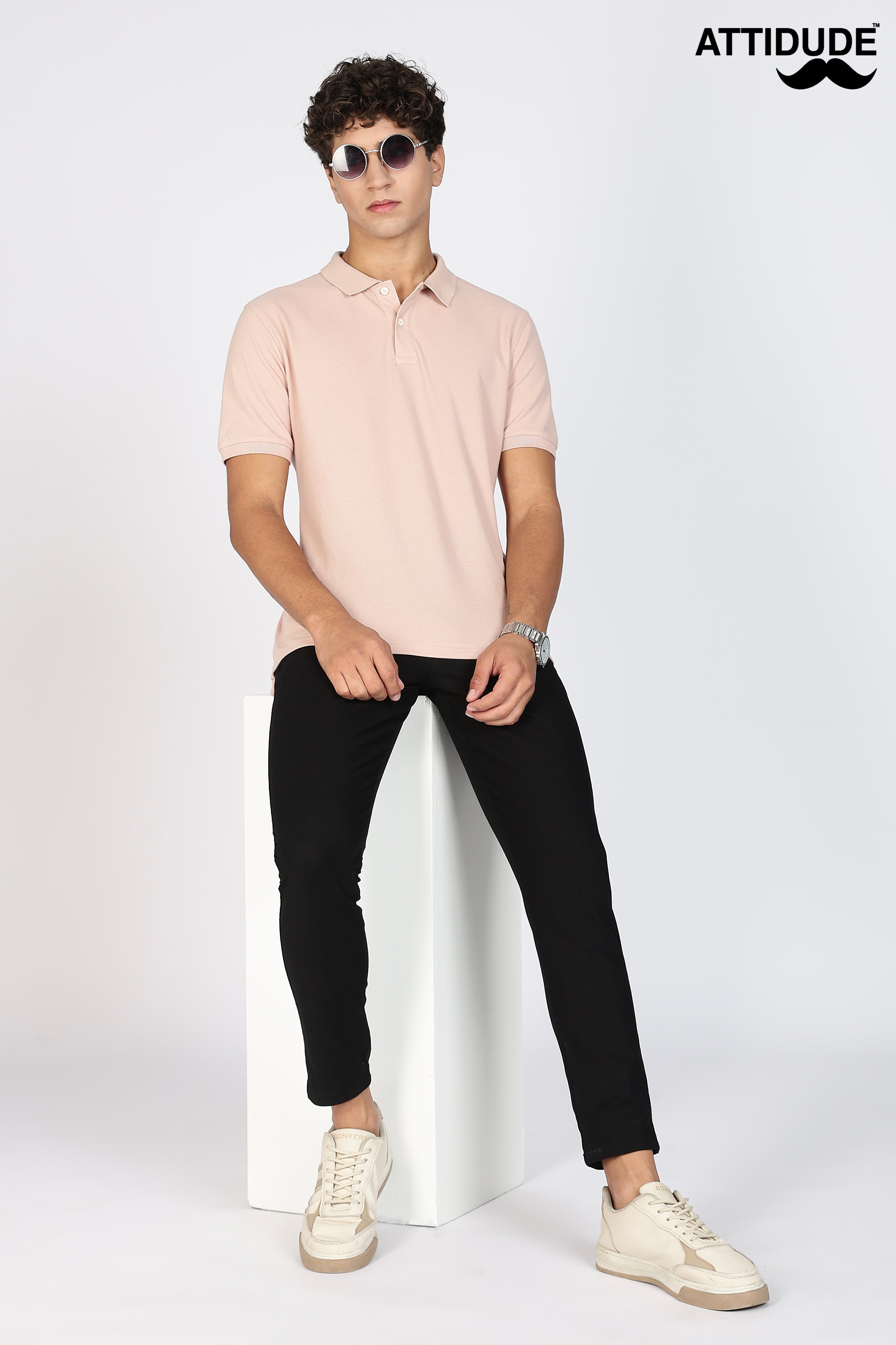 Black Linen Polo Fit Trousers