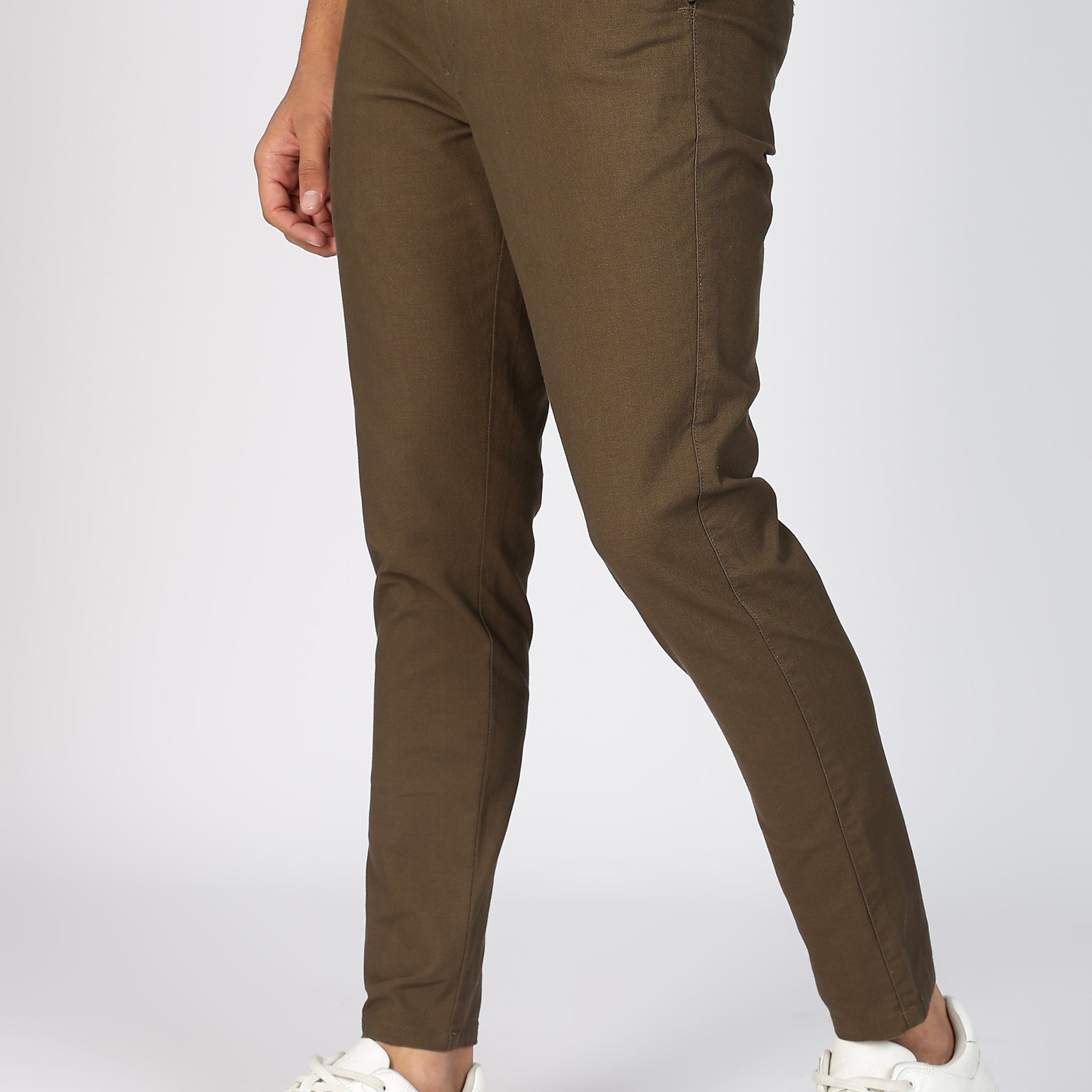 Brown Linen Polo Fit Trousers (Article B0315)