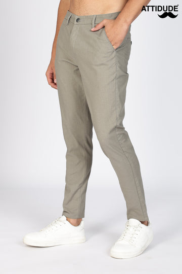 Grey Linen Polo Fit Trousers (Article B0315)